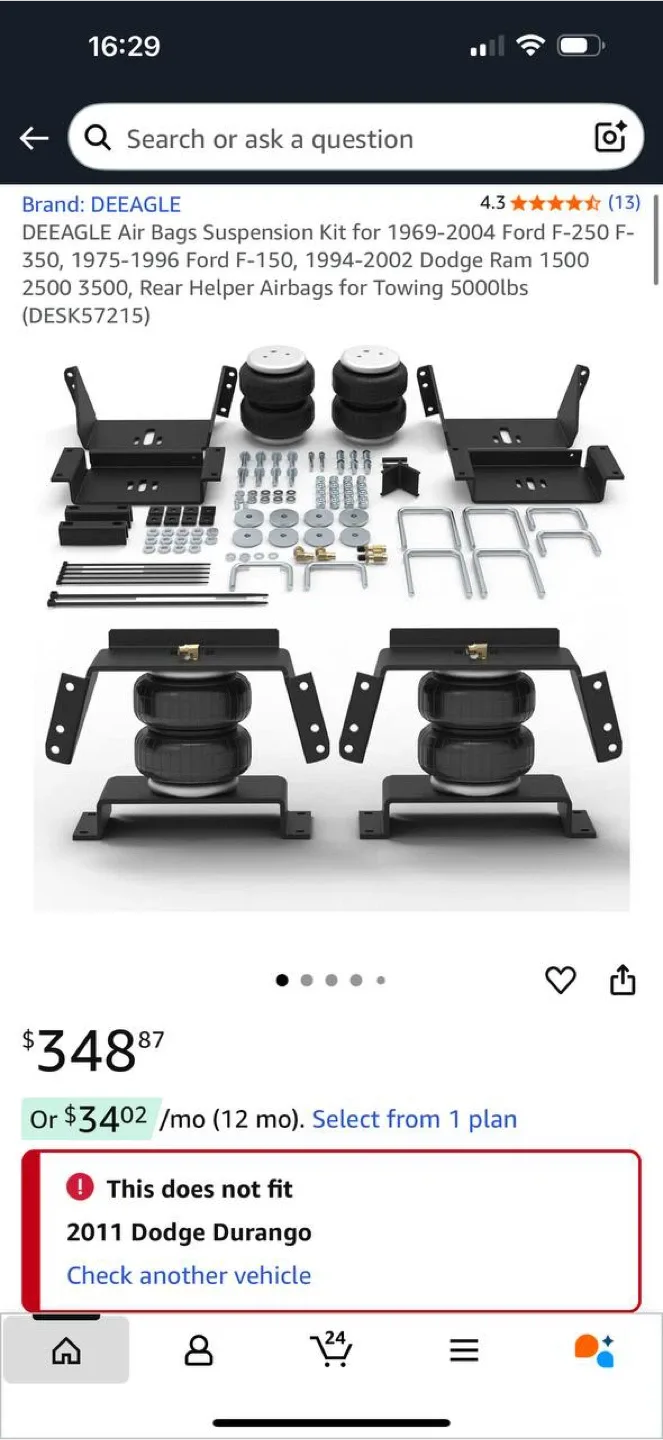 DEEAGLE Air Bags Suspension Kit – Brand New image indicator(8)