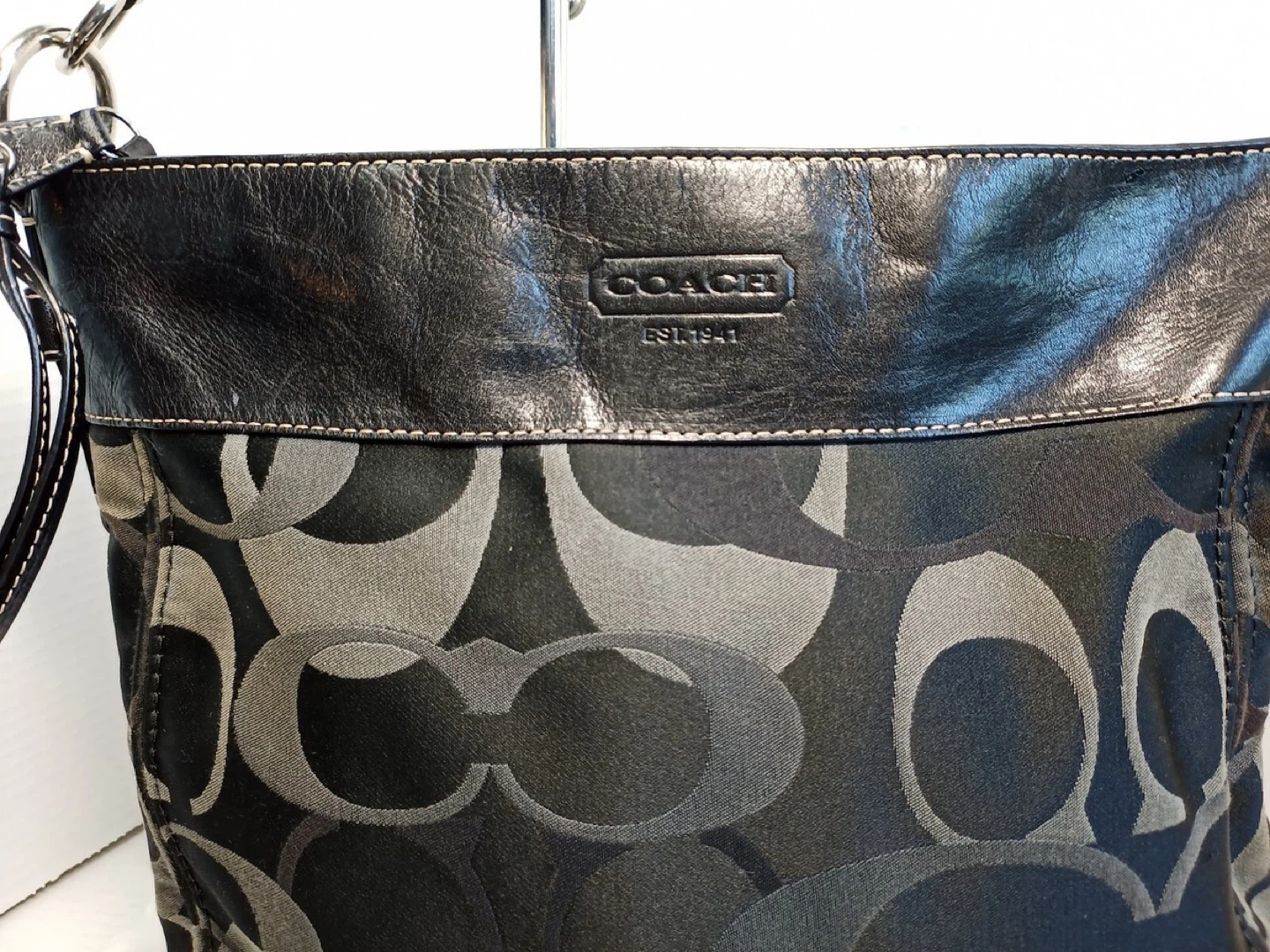 Coach Black/Grey Hobo Bag