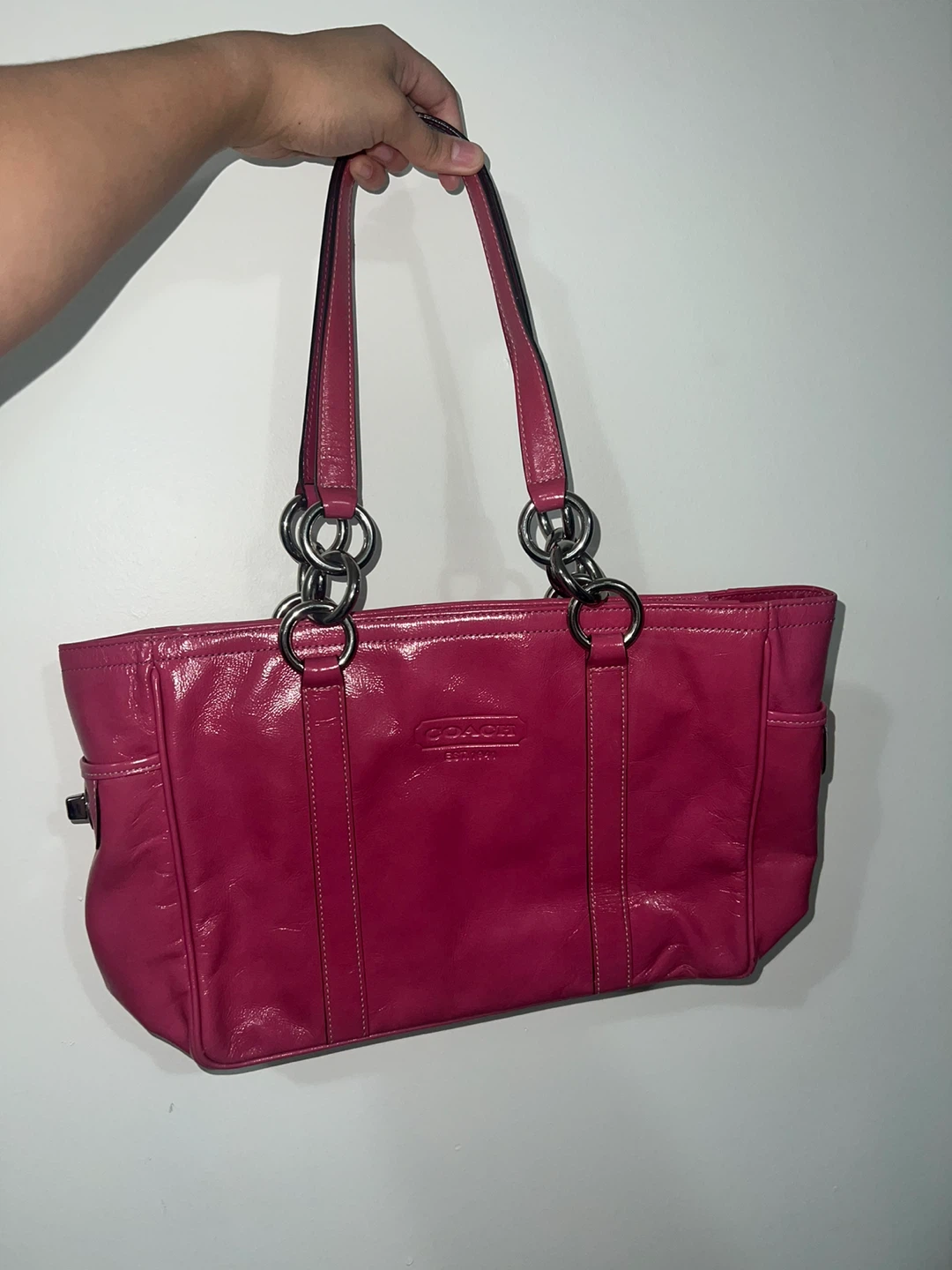 Coach Pink Leather Tote Bag - photo 2