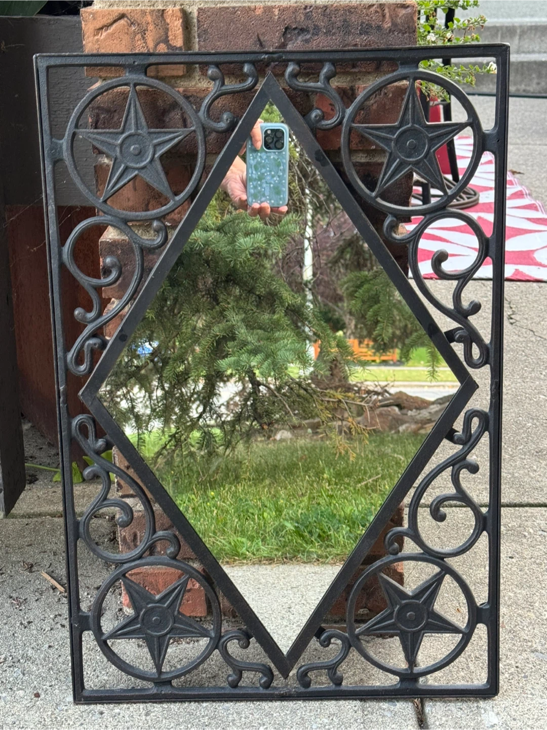 Wrought Iron Star Design Mirror - photo 2