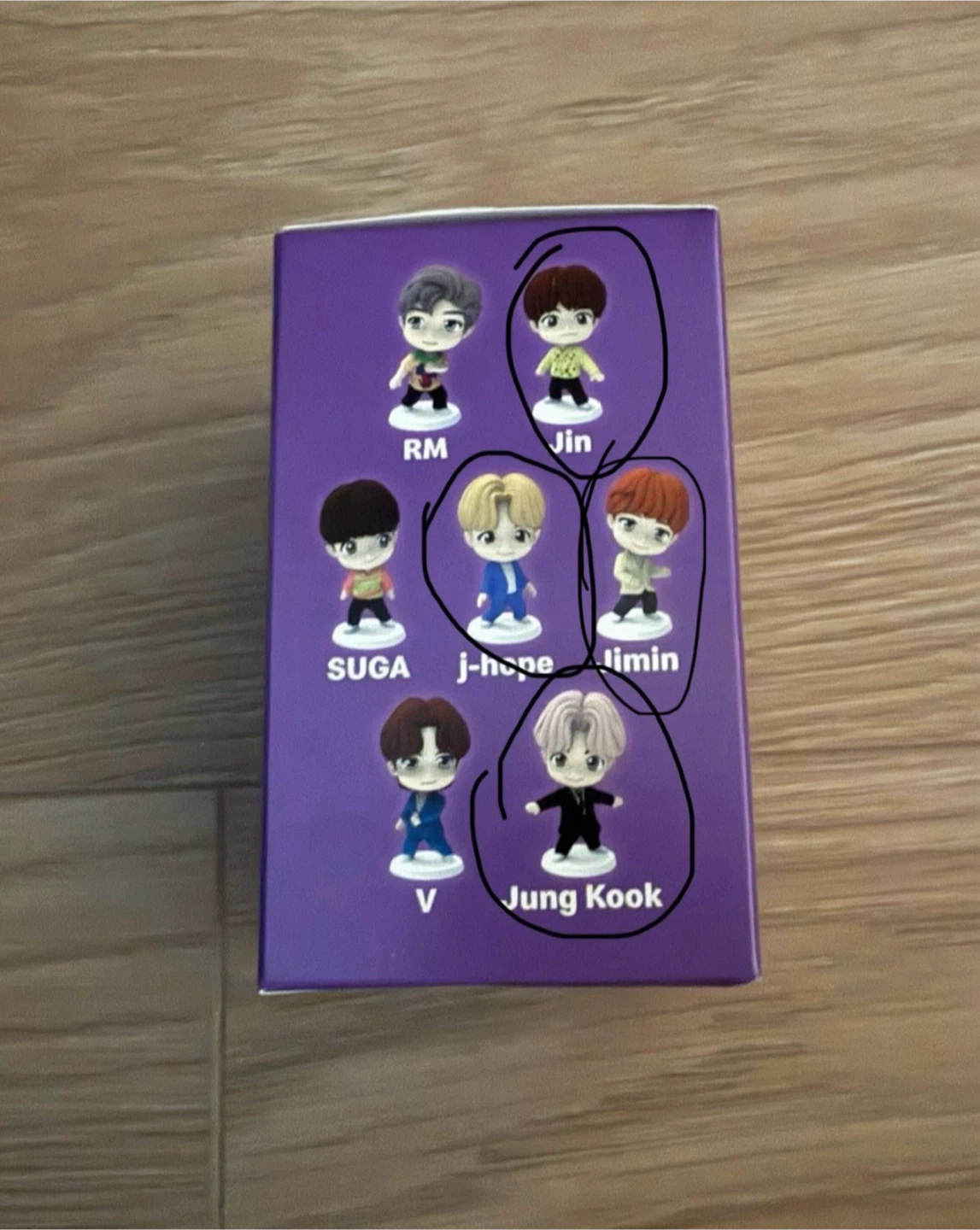 McDonald's BTS TinyTAN Figure (Jin, Jhope,Jimin,Jk)