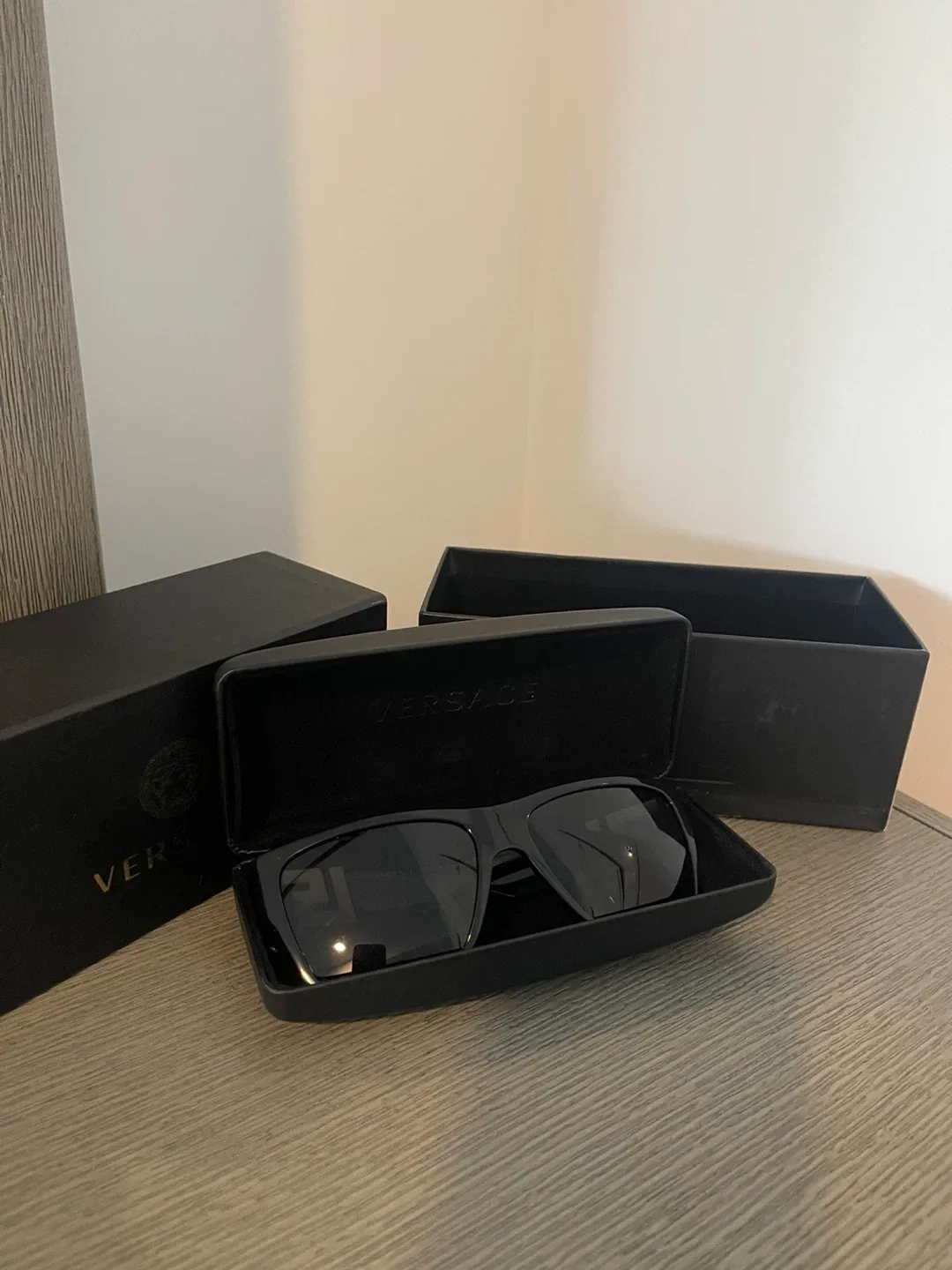 Versace Black Sunglasses with Case image indicator(3)