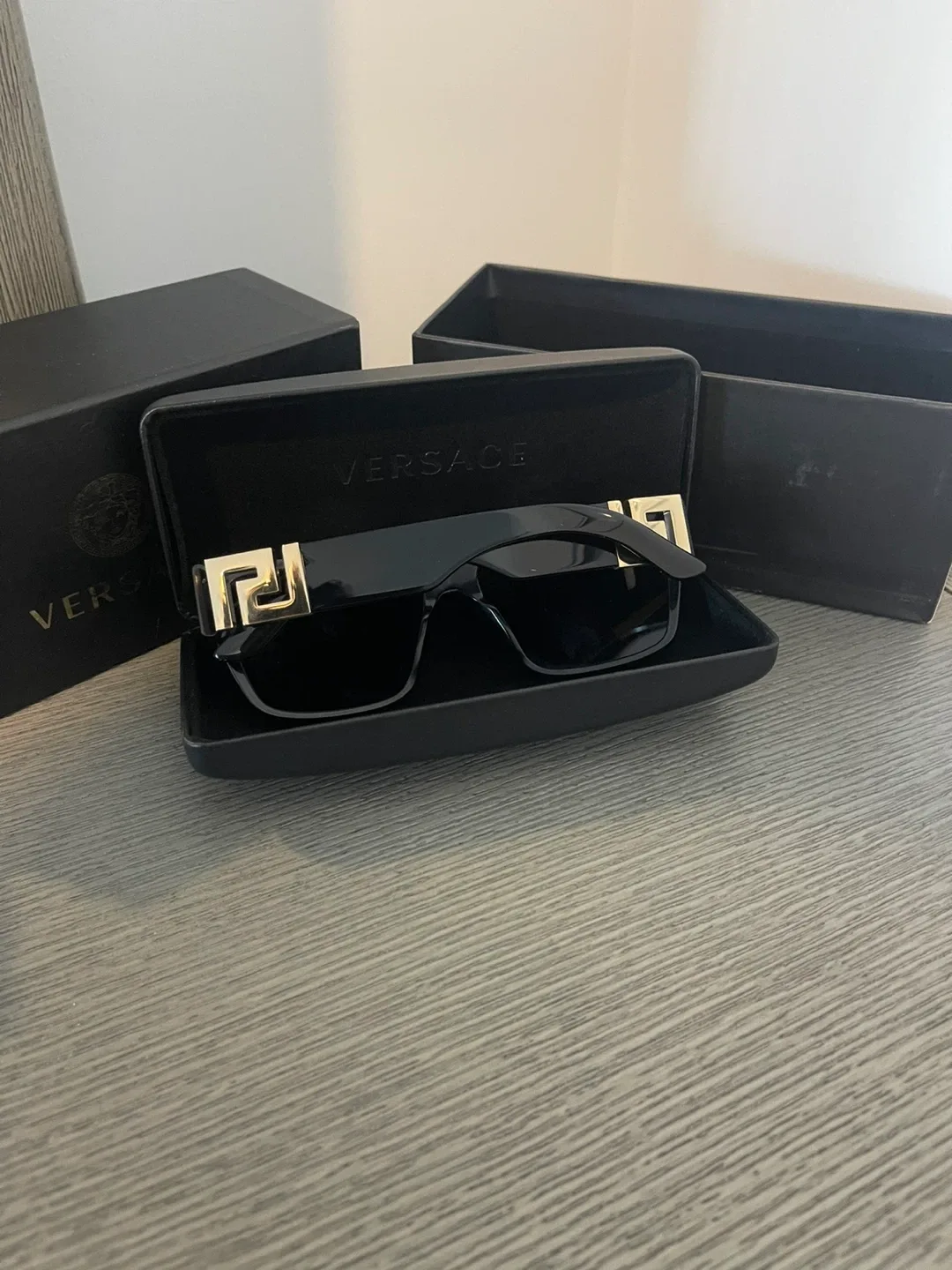 Versace Black Sunglasses with Case image indicator(5)