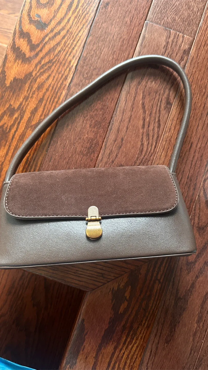 SHEIN Coffee Brown Baguette Bag thumbnail