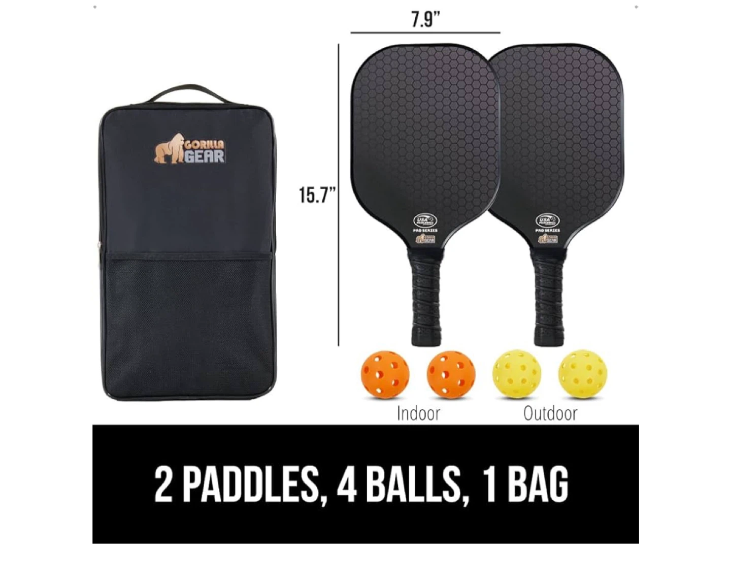 Gorilla Gear Pro Series Pickleball Set - New - photo 4