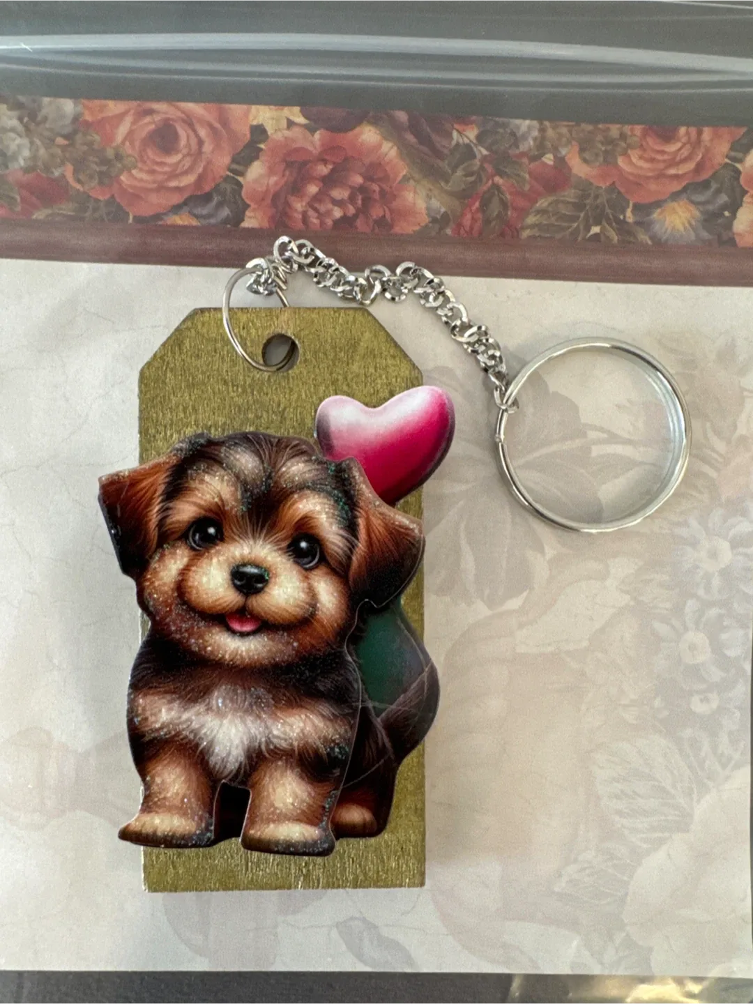 Dog & Heart Wooden Keychains (New) image indicator(3)