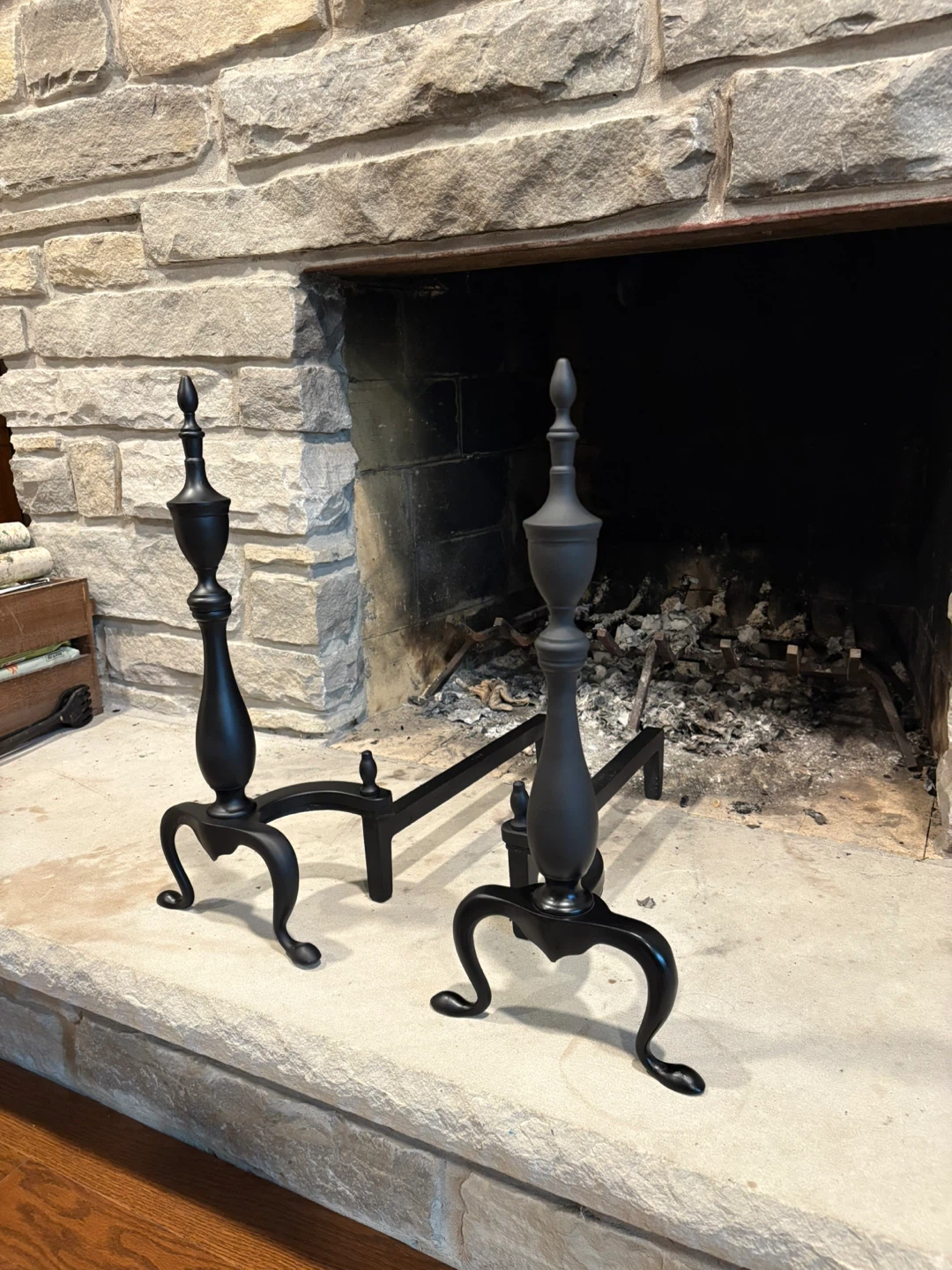 Fireplace Andirons, Black - photo 3