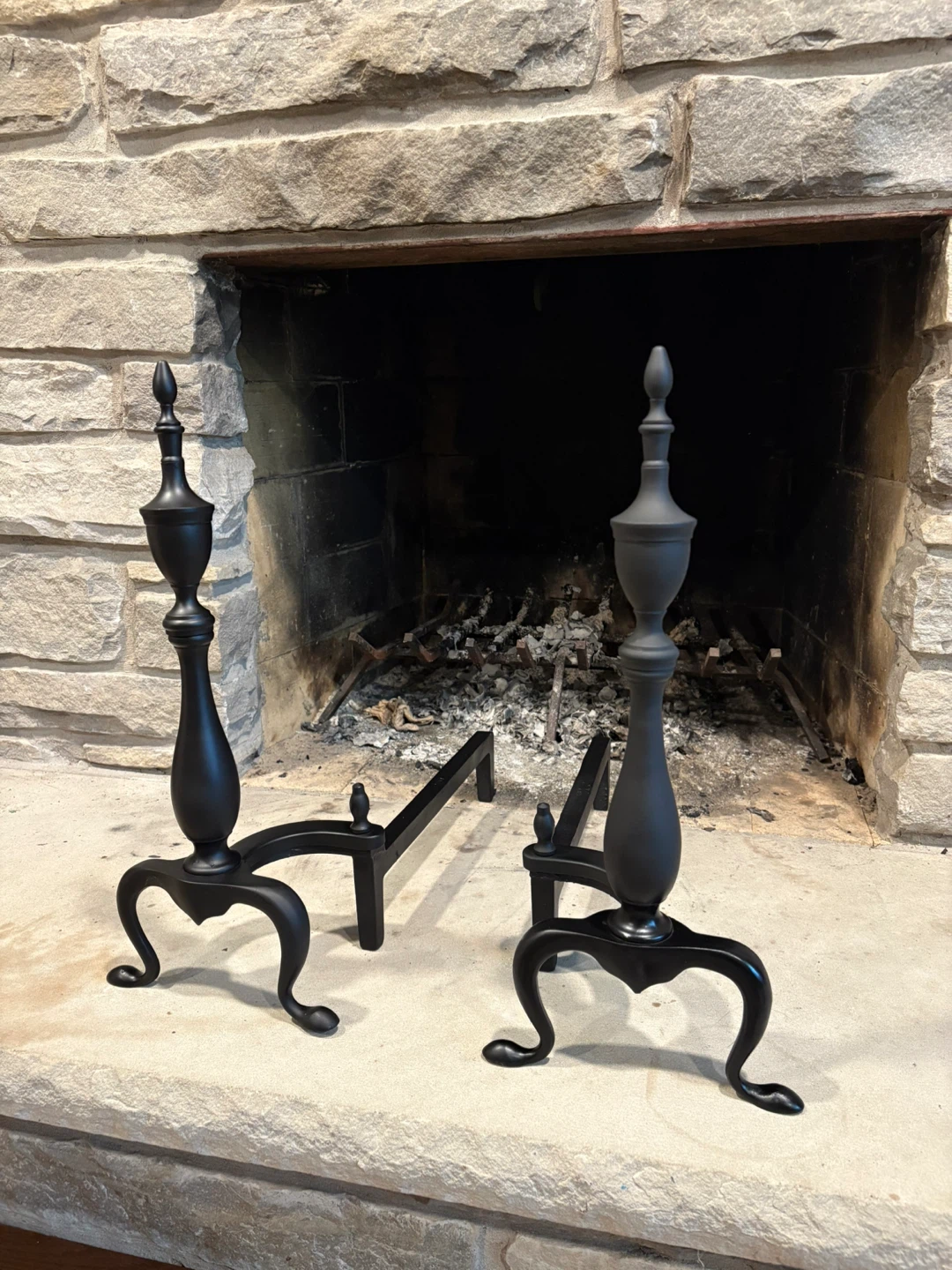 Fireplace Andirons, Black - photo 2