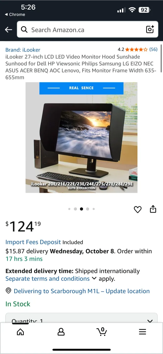 iLooker 27-inch LCD LED Monitor Hood Sunshade image indicator(2)