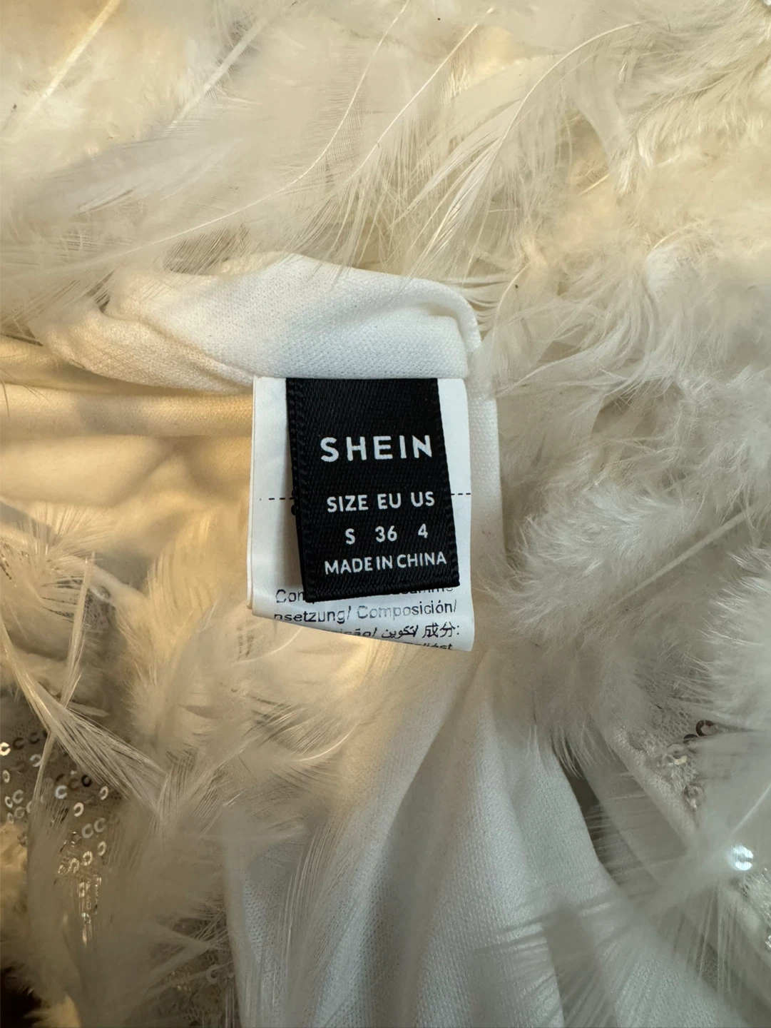 Shein White Sequin Flapper Dress - Size S (4) - photo 3