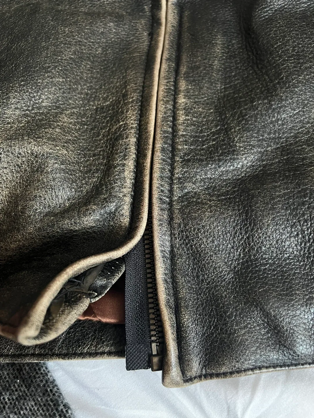 Weather Man Black Leather Jacket image indicator(2)
