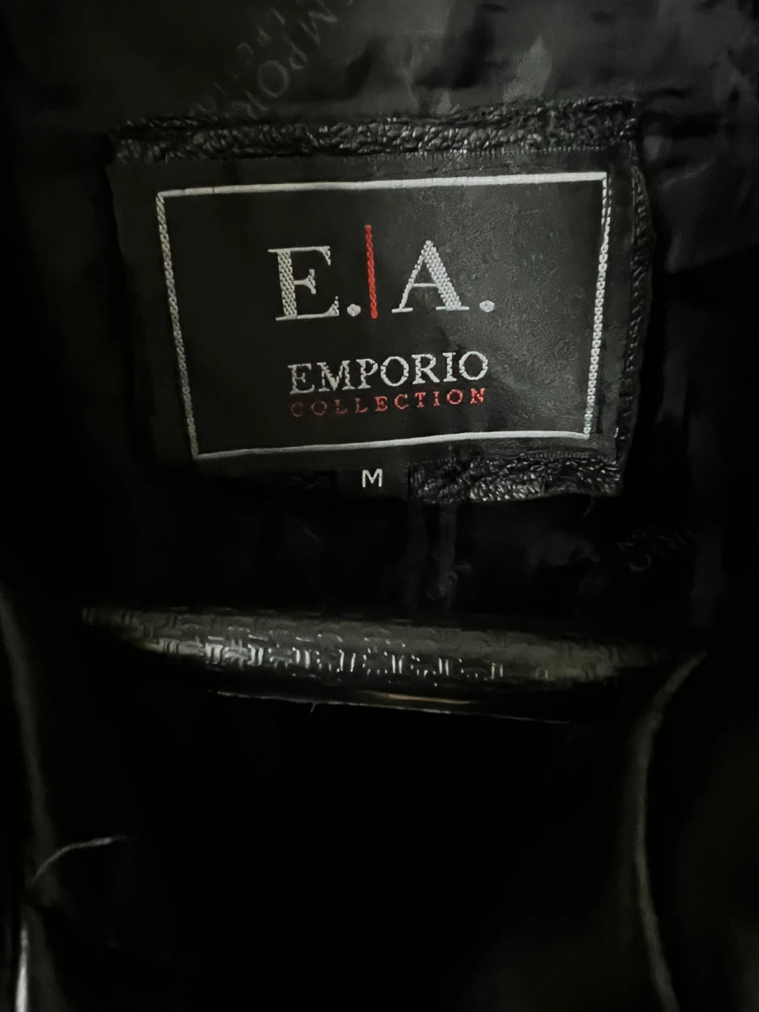Emporio Collection Black Leather Jacket - Size M - photo 2