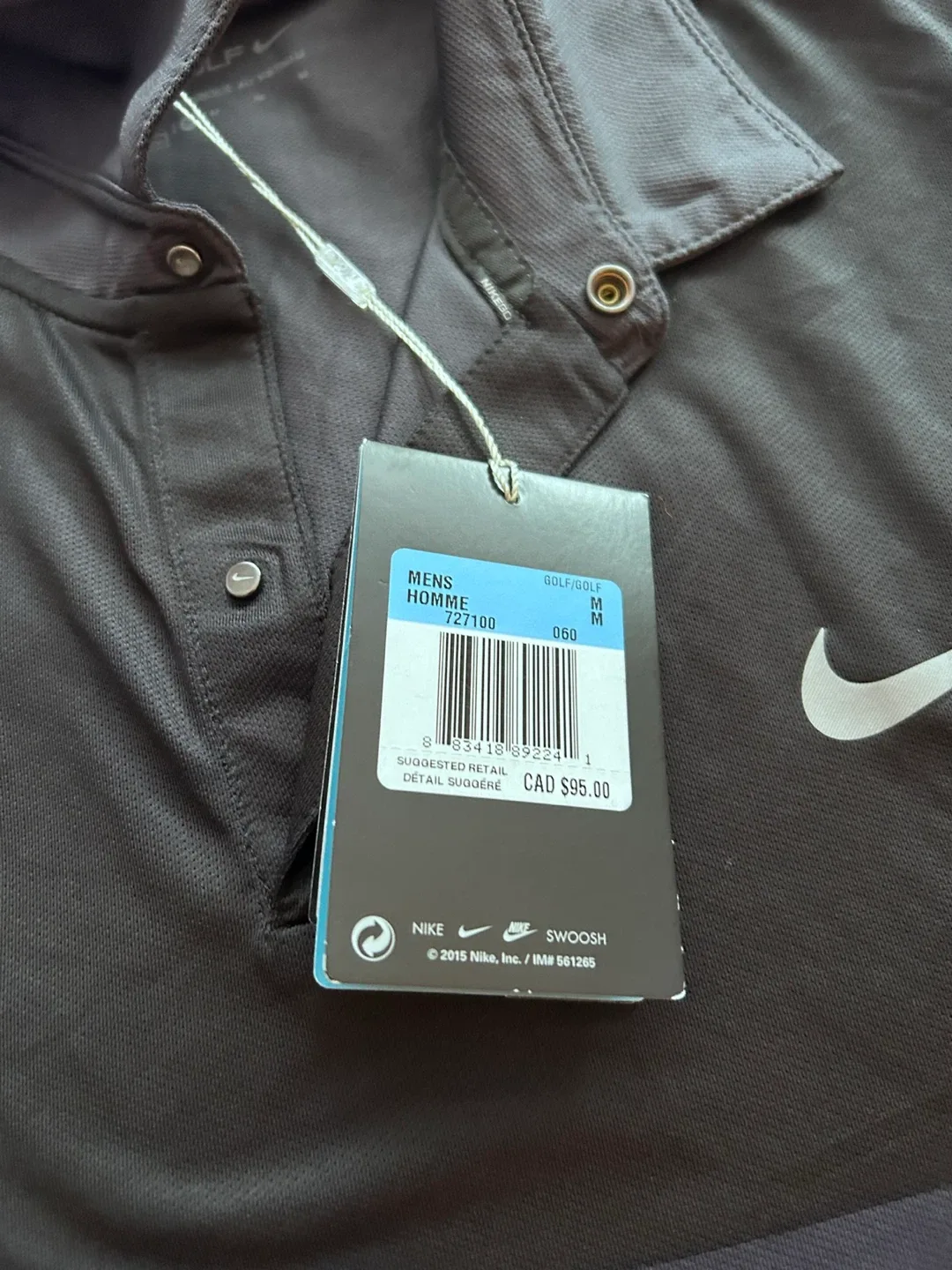 New Nike Golf Dri-FIT Polo Shirt - Men's Medium image indicator(4)