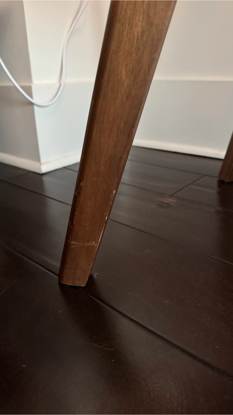 White & Wood Desk - Some Wear - photo 3