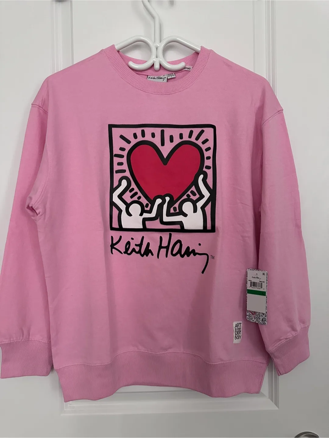 Keith Haring Pink Sweatshirt - Youth Size L thumbnail