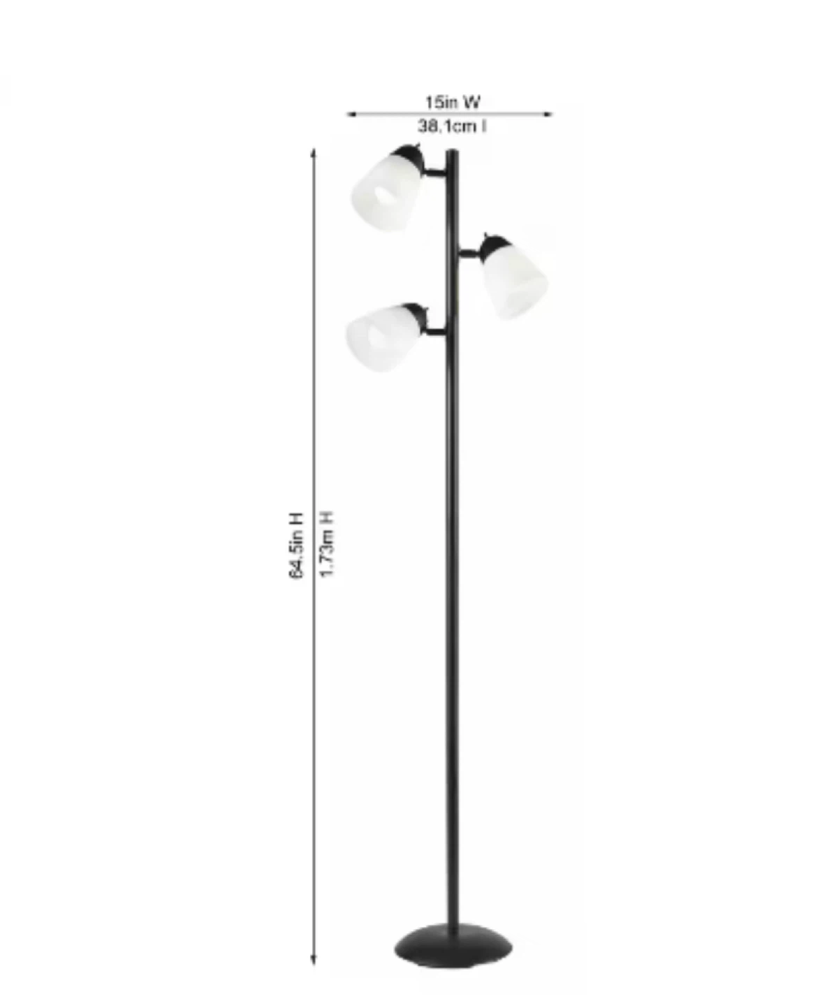 Black Floor Lamp with 3 Lights - photo 3