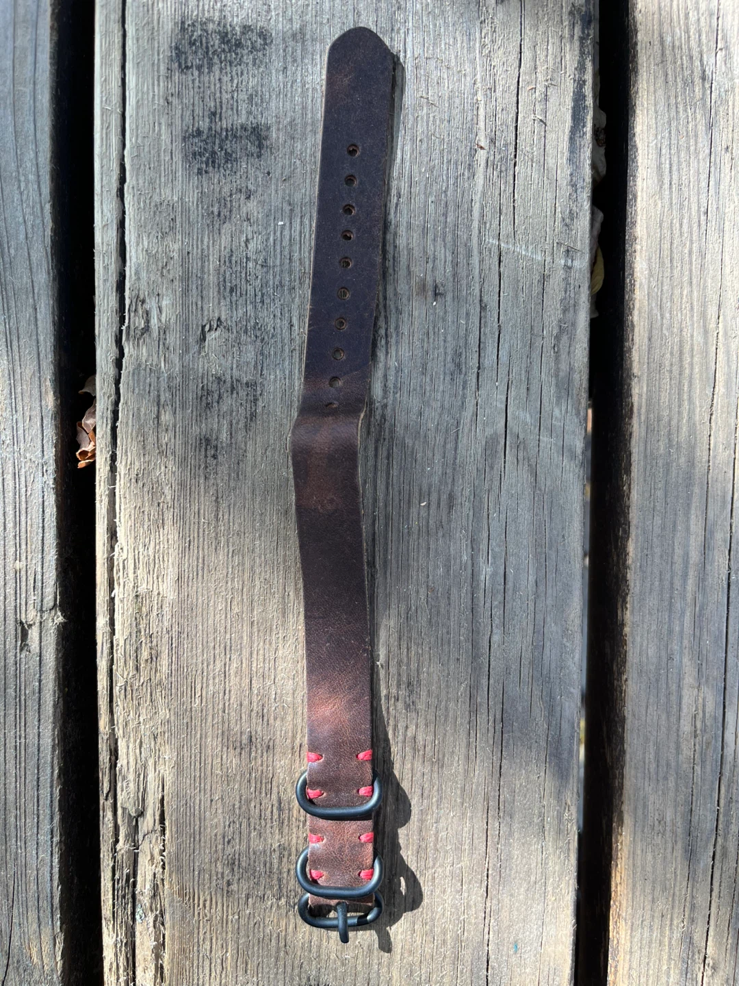 Leather Watch Strap - Brown - photo 4