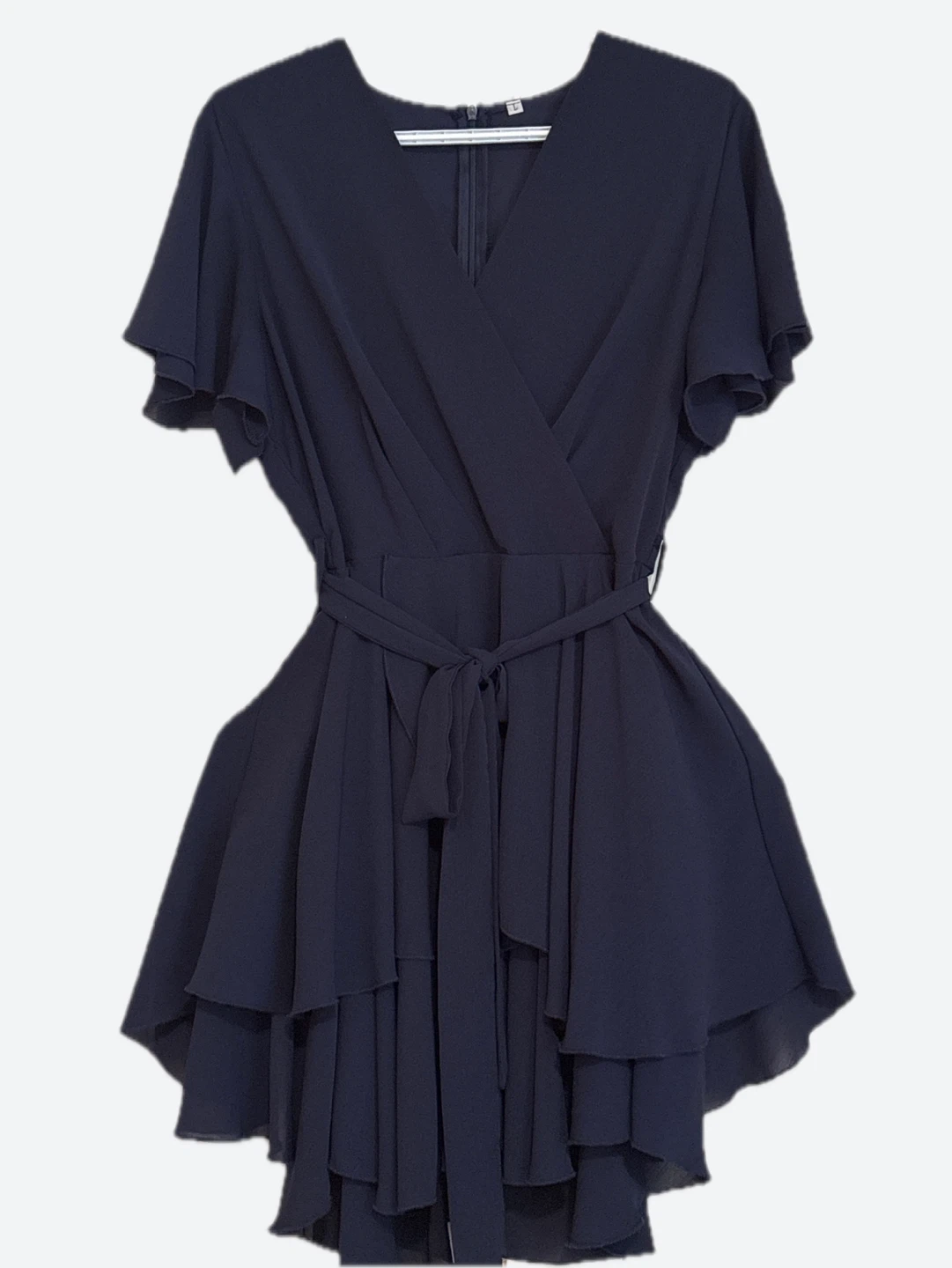 Navy Blue Wrap Dress
