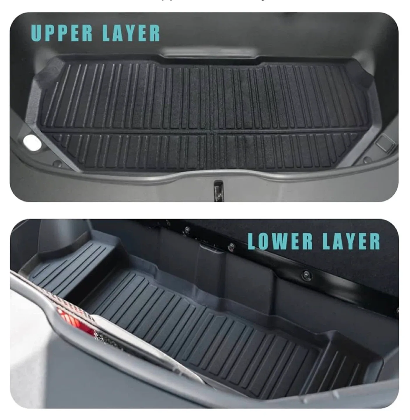 2022-2024 Rivian R1T R1S Front Trunk Mat (Upper + Lower Layer) image indicator(9)