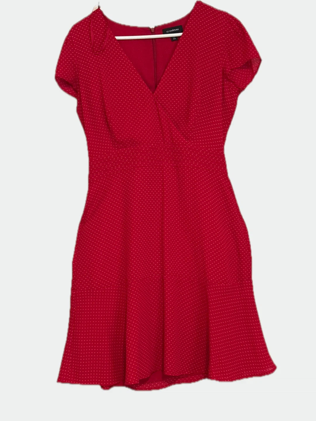 Le Chateau Red Polka Dot Dress