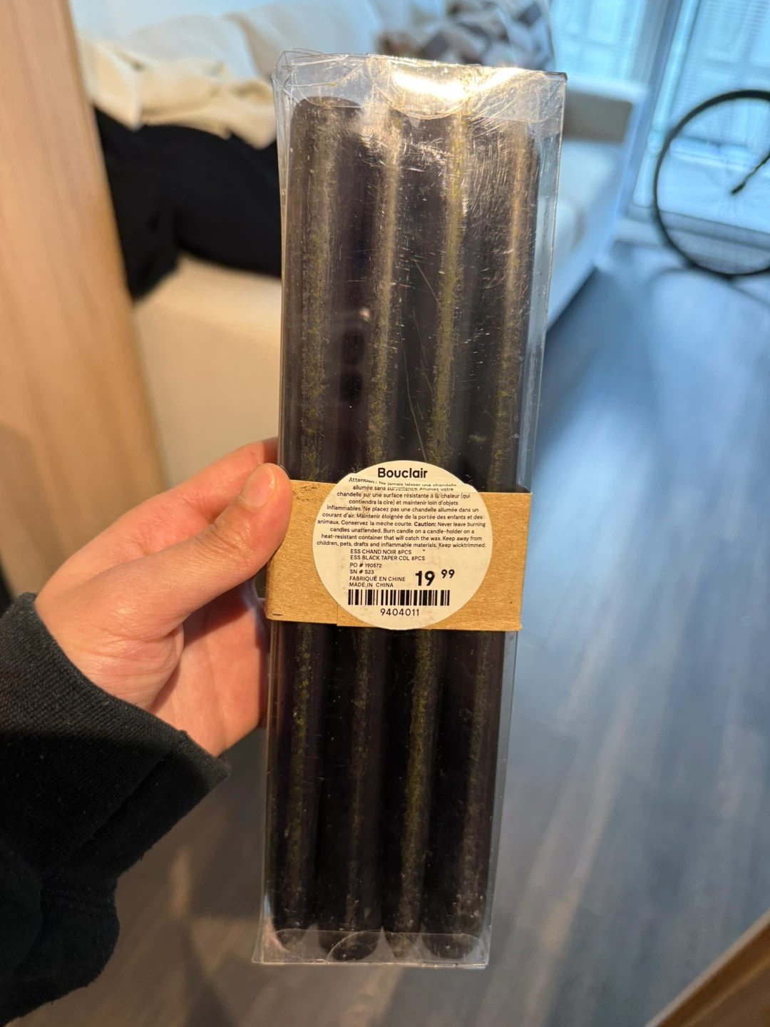 Black Taper Candles (Set of 8) & Candle Holder - photo 2