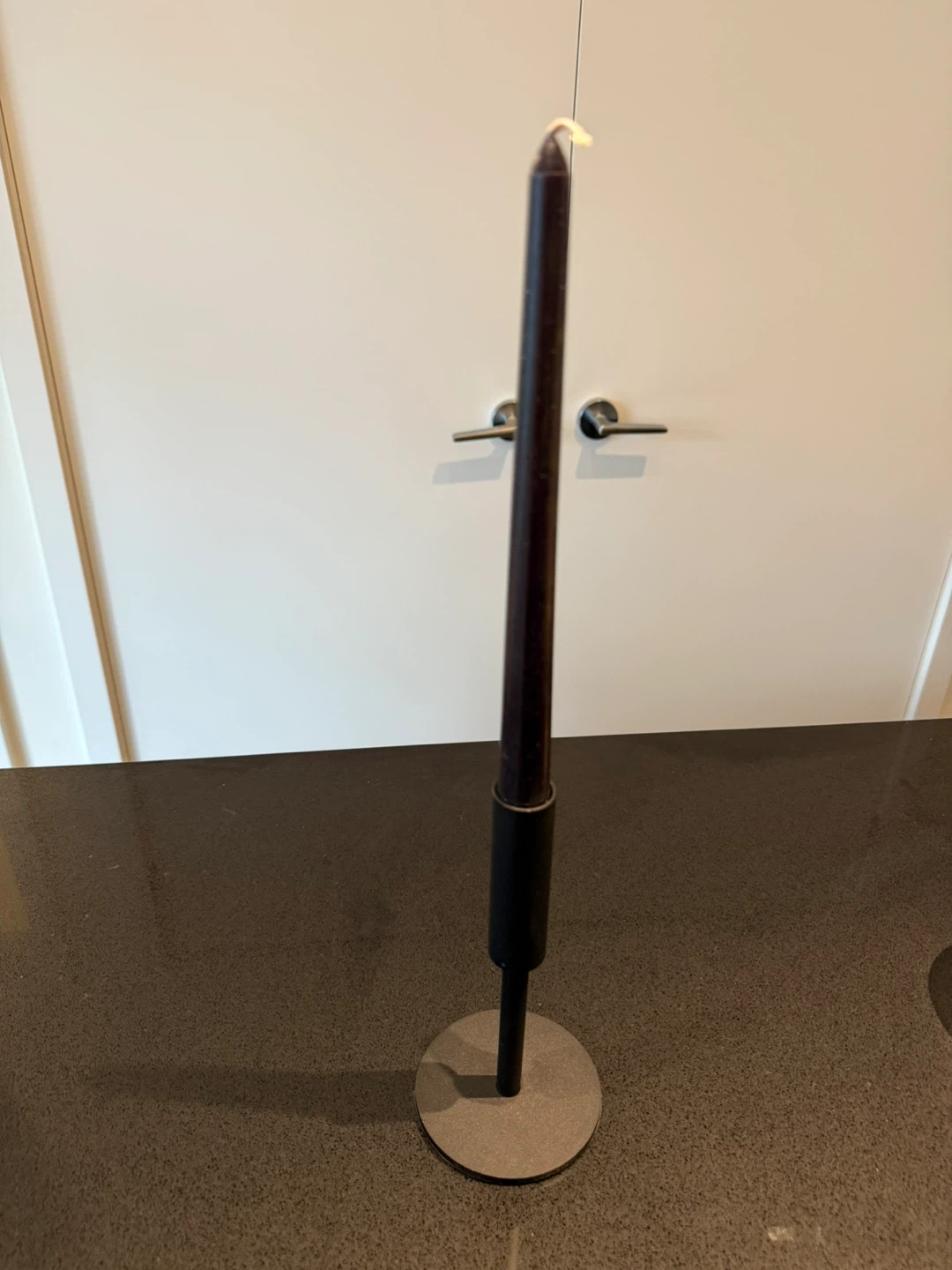 Black Taper Candles (Set of 8) & Candle Holder - photo 4