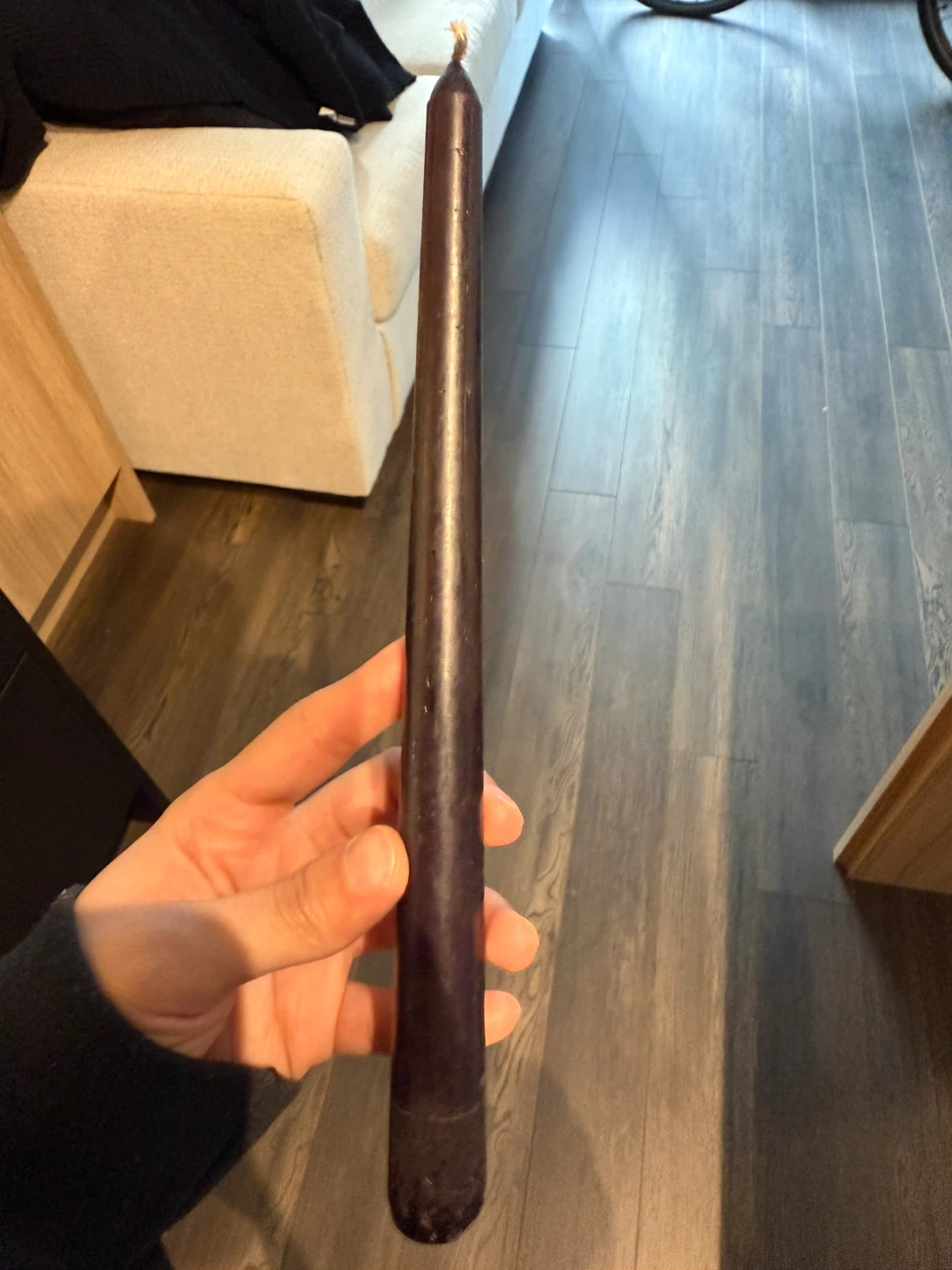 Black Taper Candles (Set of 8) & Candle Holder - photo 3