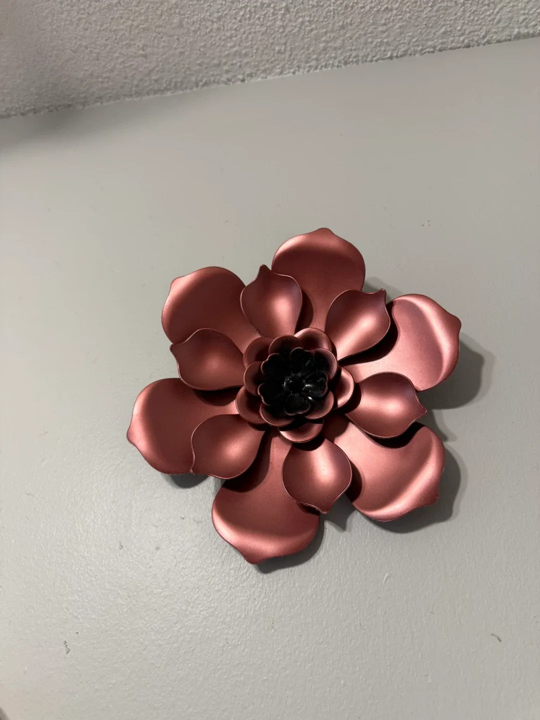 MOVING OUT SALE!! Metal Flower Wall Decor - Rose Gold thumbnail