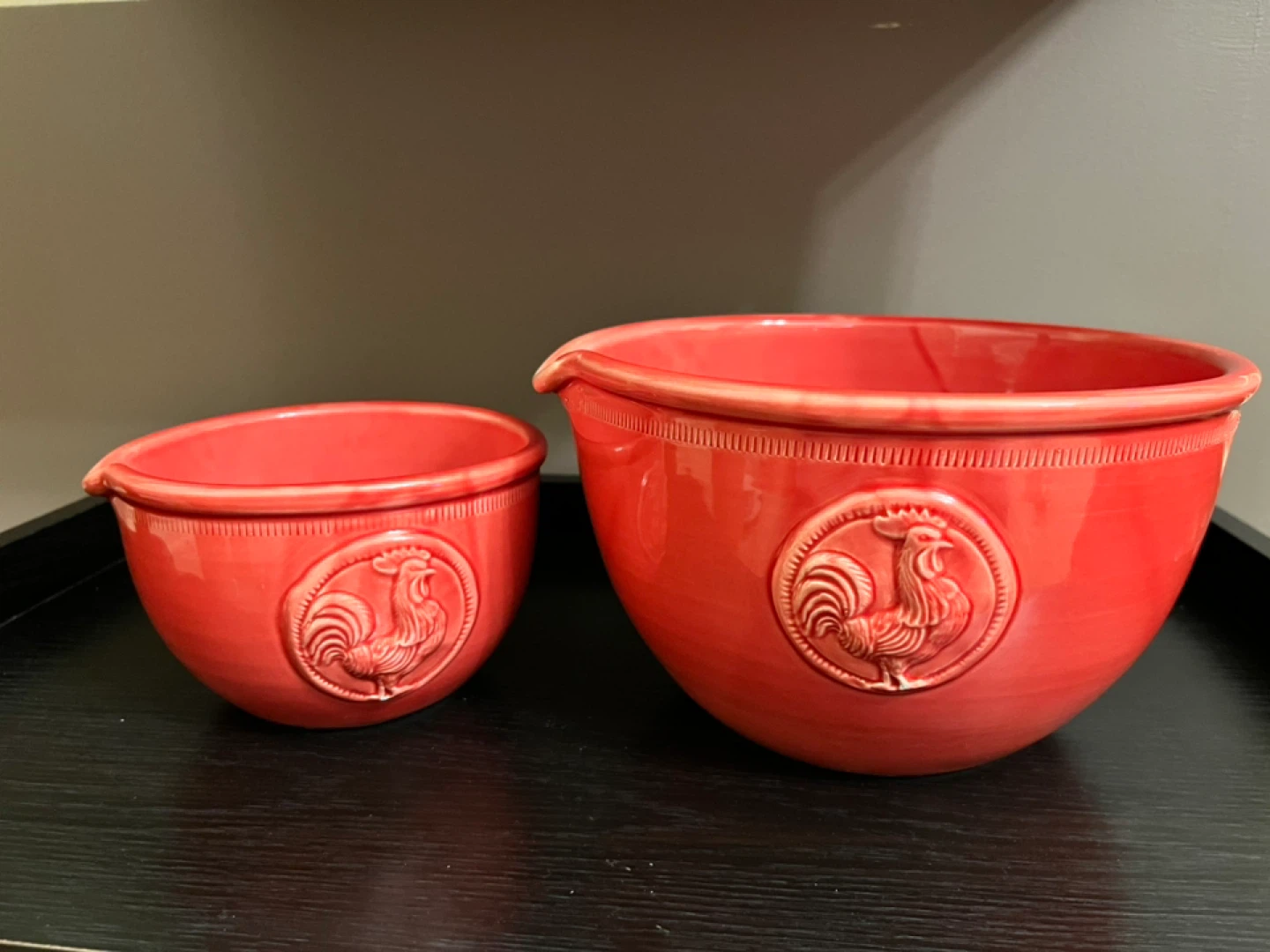 Ceramiche Alfa Rooster Mixing Bowls - Set of 2