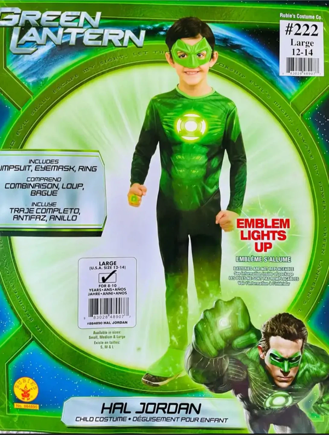 🥕Green Lantern Hal Jordan Child Costume - Large (12-14)