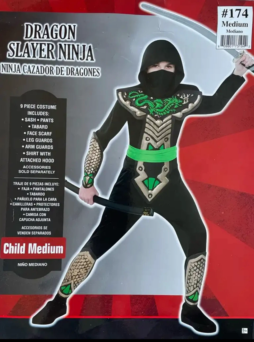 🥕Dragon Slayer Ninja Costume - Child Medium
