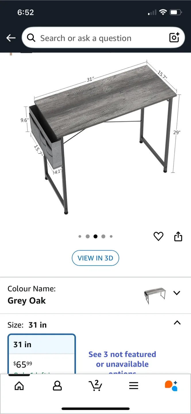 Grey Desk with Side Storage image indicator(8)