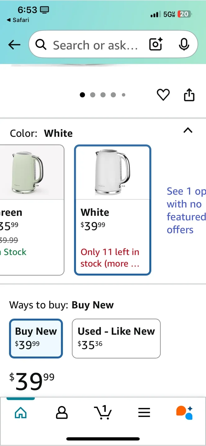 Longdeem Electric Kettle - White image indicator(5)