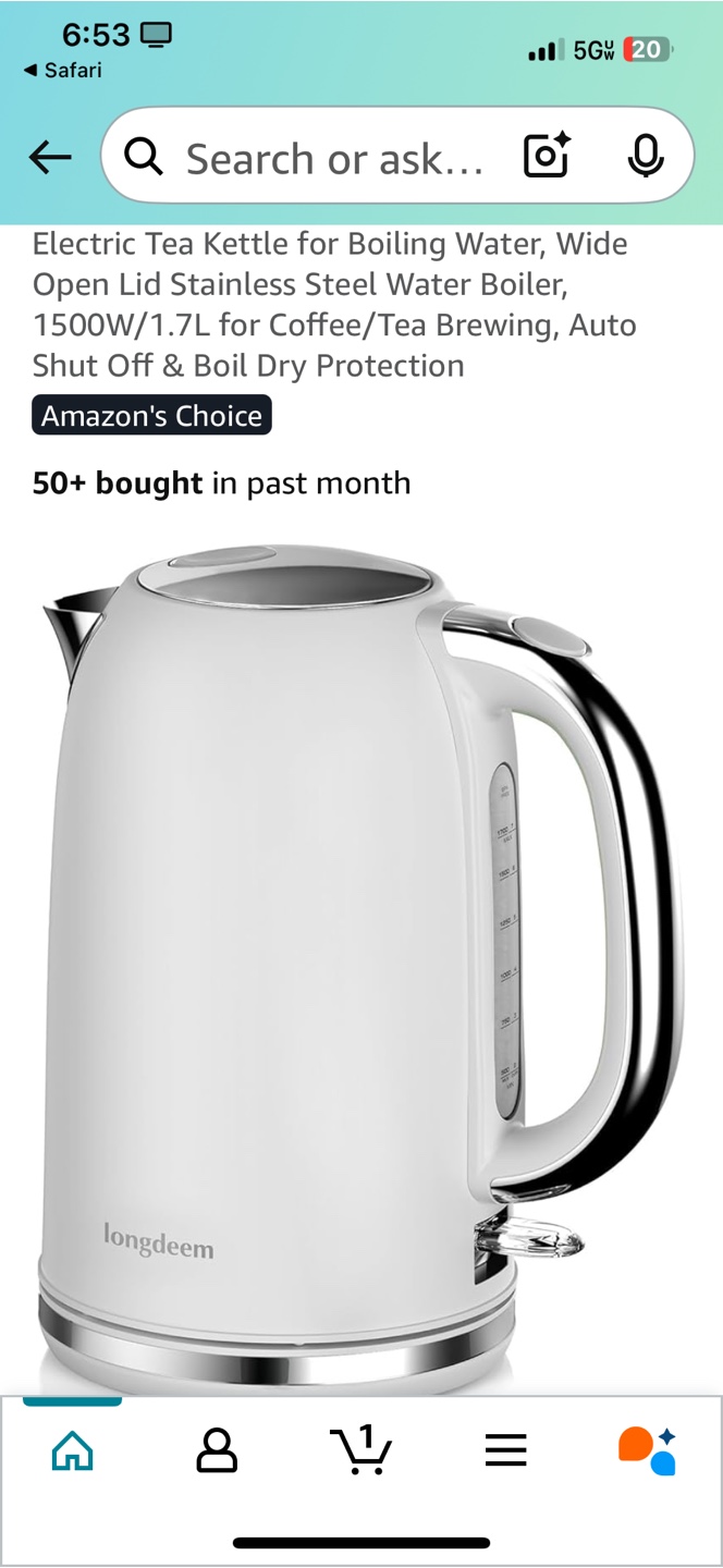 Longdeem Electric Kettle - White