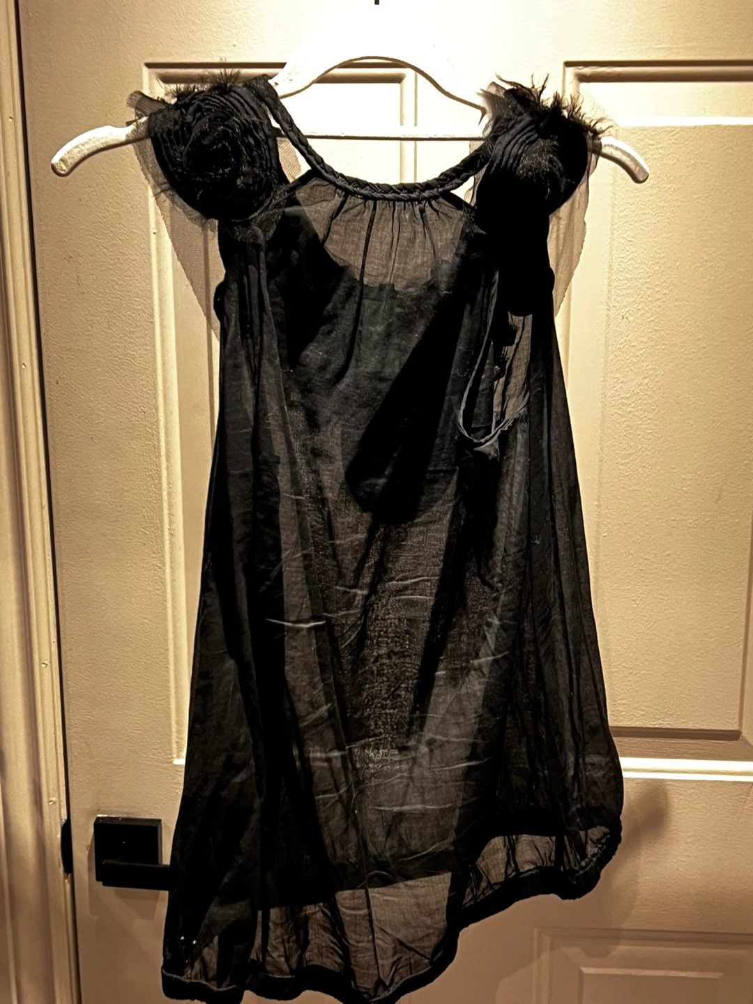 Seventy Black Floral Top - Made in Italy - photo 2
