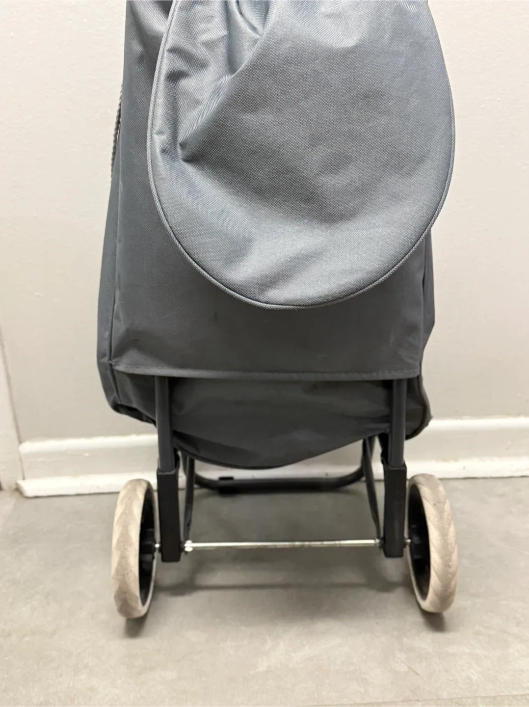 MOVING PUT SALE !! Grey Shopping Cart on Wheels thumbnail