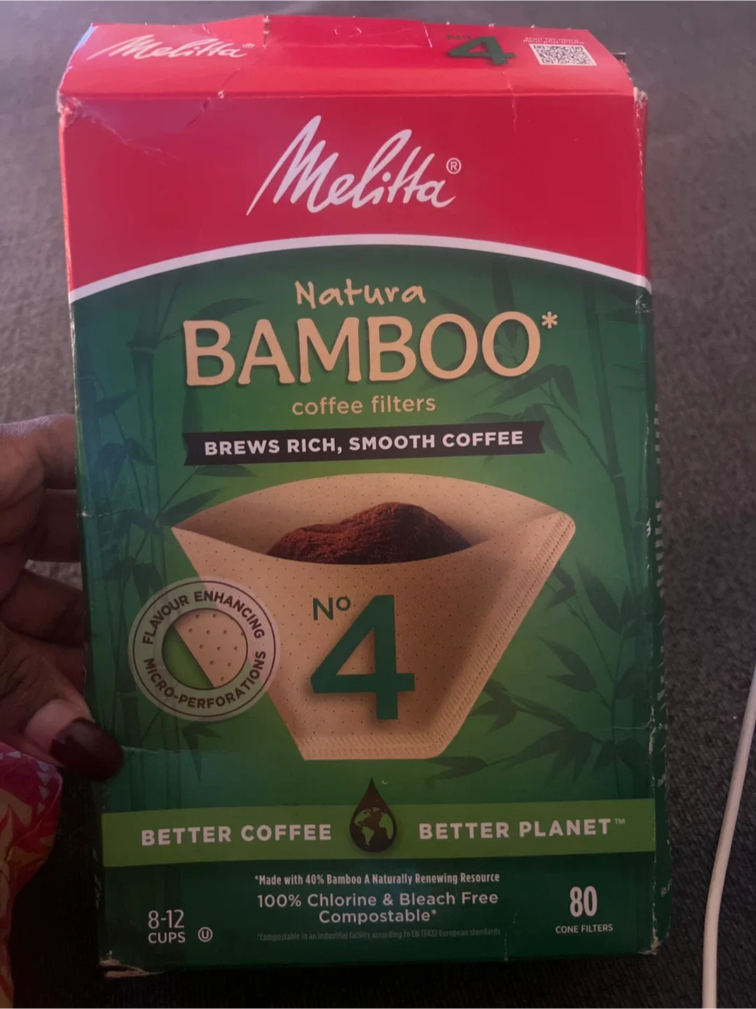 Melitta Natura Bamboo #4 Coffee Filters - 80 count thumbnail