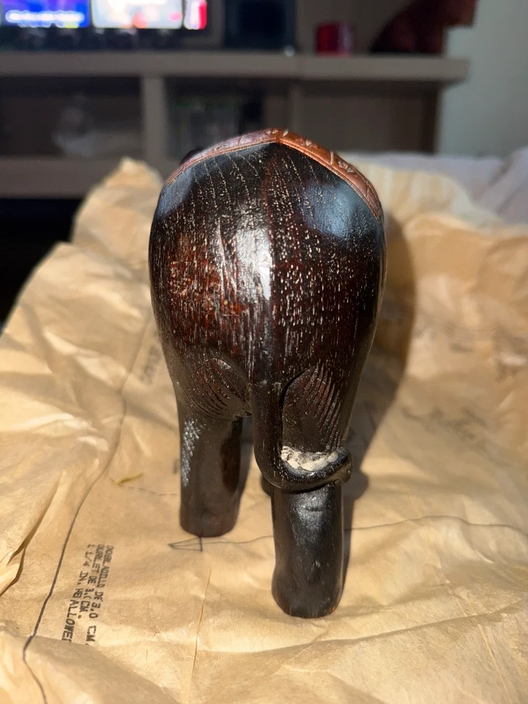 Wooden Carved Elephant Figurine image indicator(6)