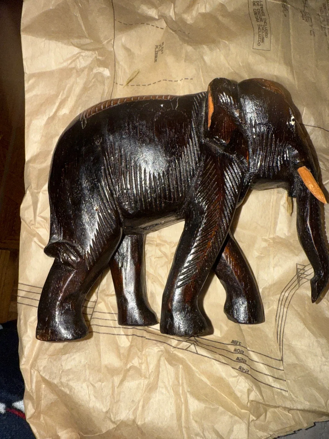 Wooden Carved Elephant Figurine image indicator(8)