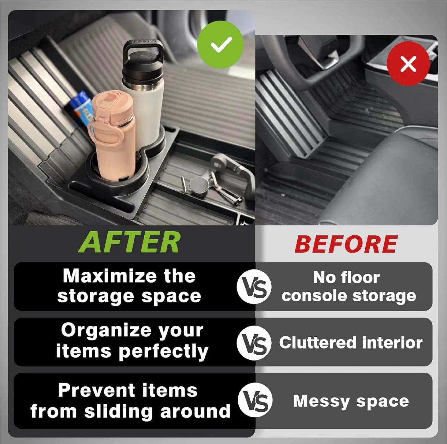 2024-2025 Tesla Cybertruck Front Centre Lower Console Organizer image indicator(5)