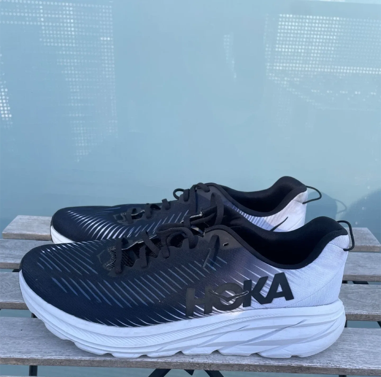 Hoka One One Rincon 3 Mens Black Running Shoes Size 12.5 thumbnail