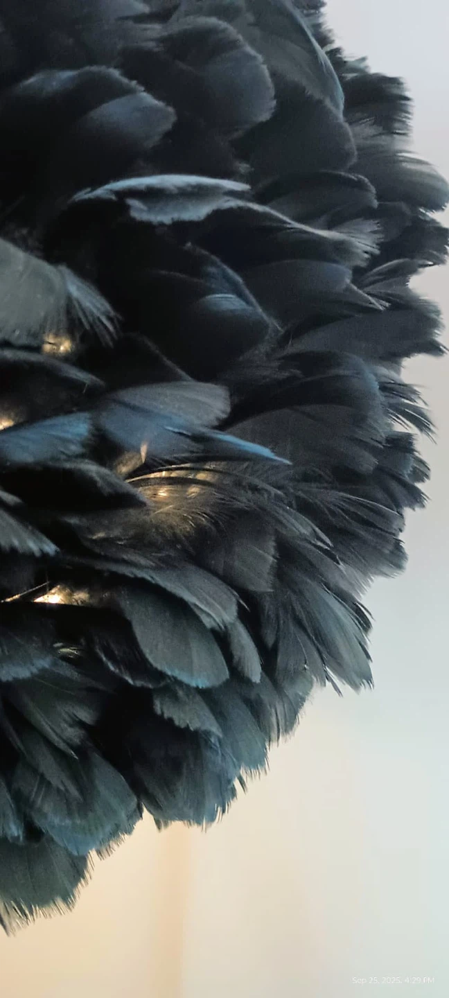Feather Floor Lamp - Black & Gold - photo 2