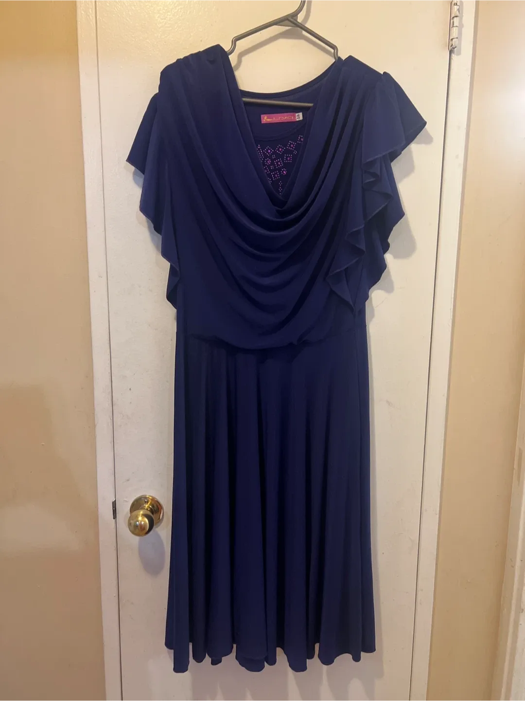 Liya Navy Blue Dress Size 44 thumbnail