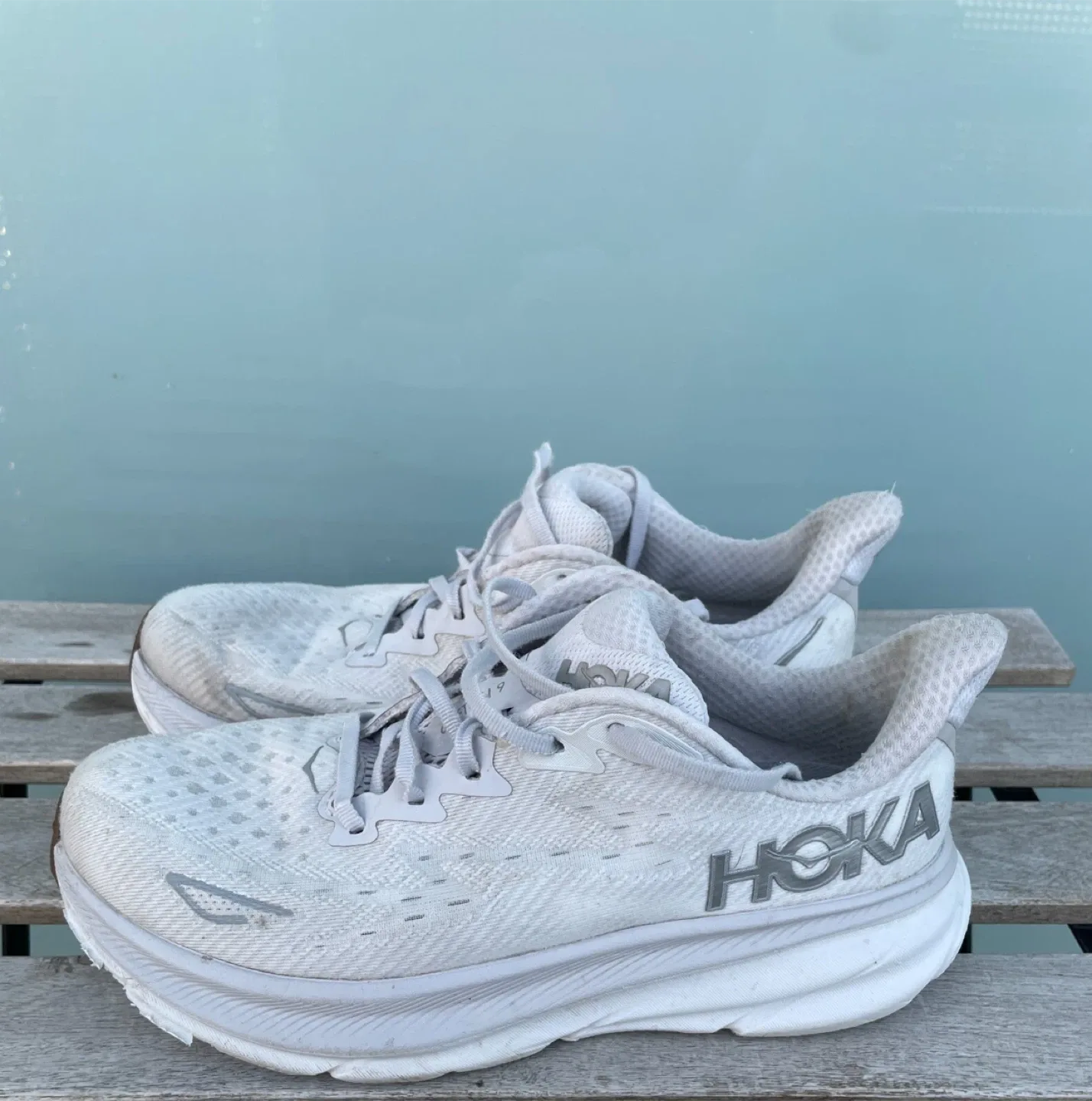 Hoka Clifton 9 Women’s Running Shoes White Size 9B thumbnail