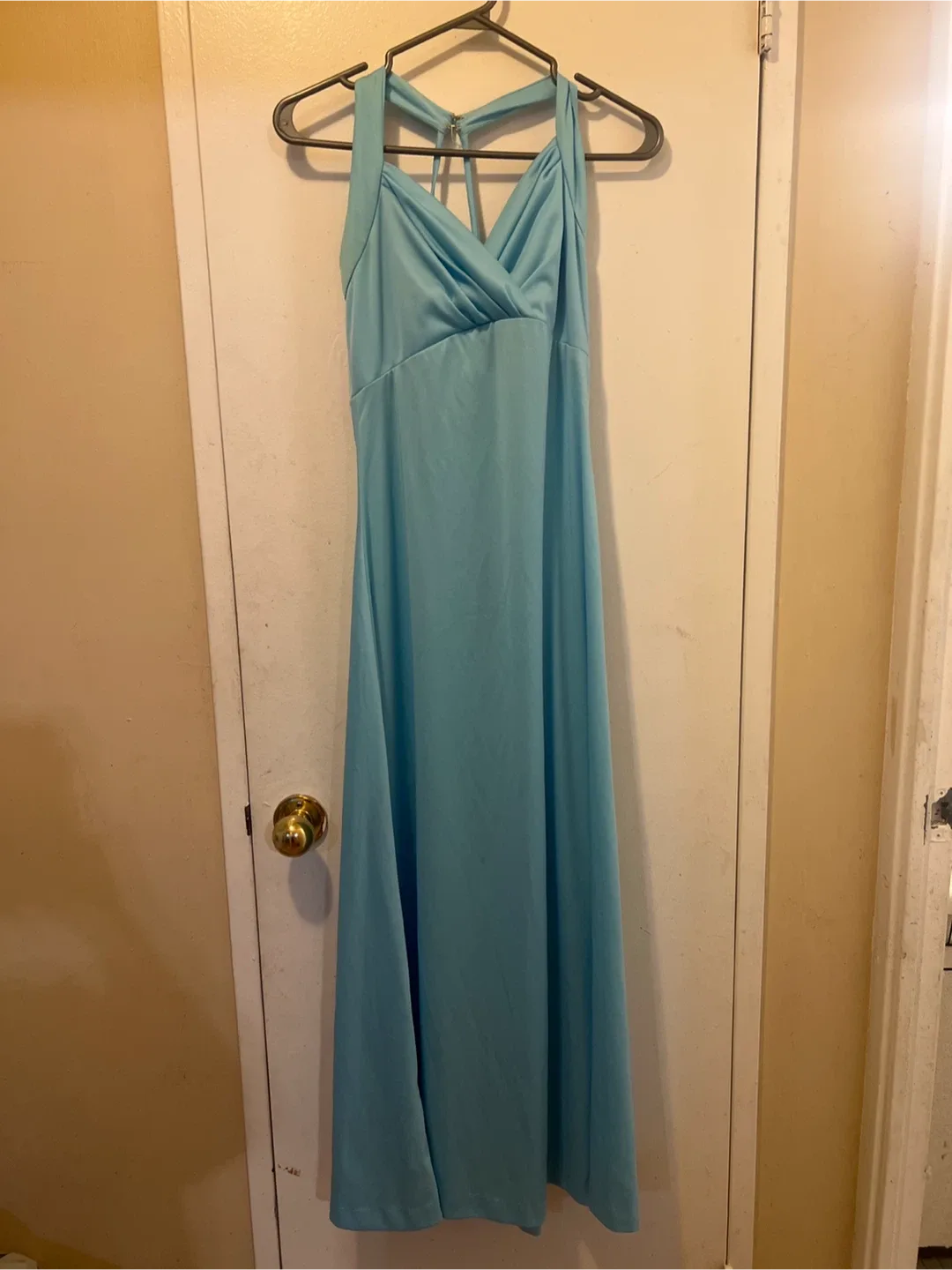 Light Blue Halter Maxi Dress thumbnail