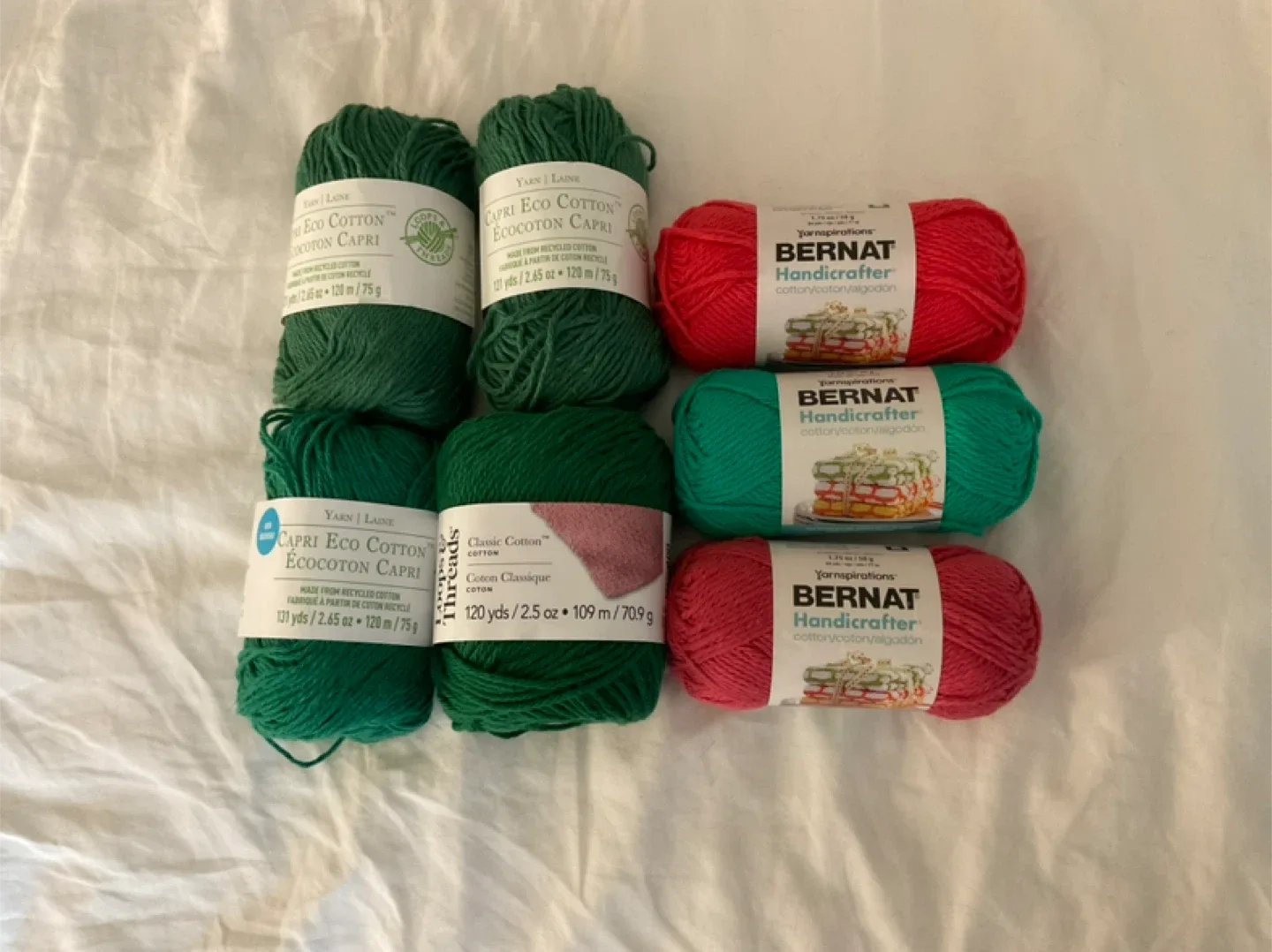 Yarn Bundle: Bernat Handicrafter, Capri Eco Cotton Yarns thumbnail