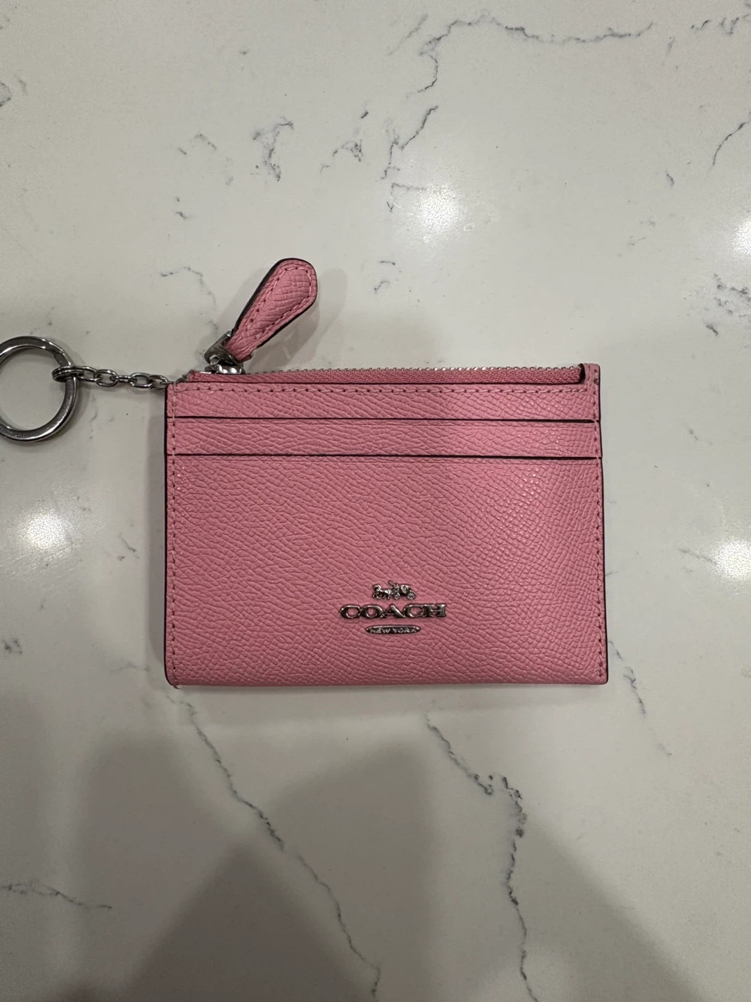 Coach Pink Leather Card Holder