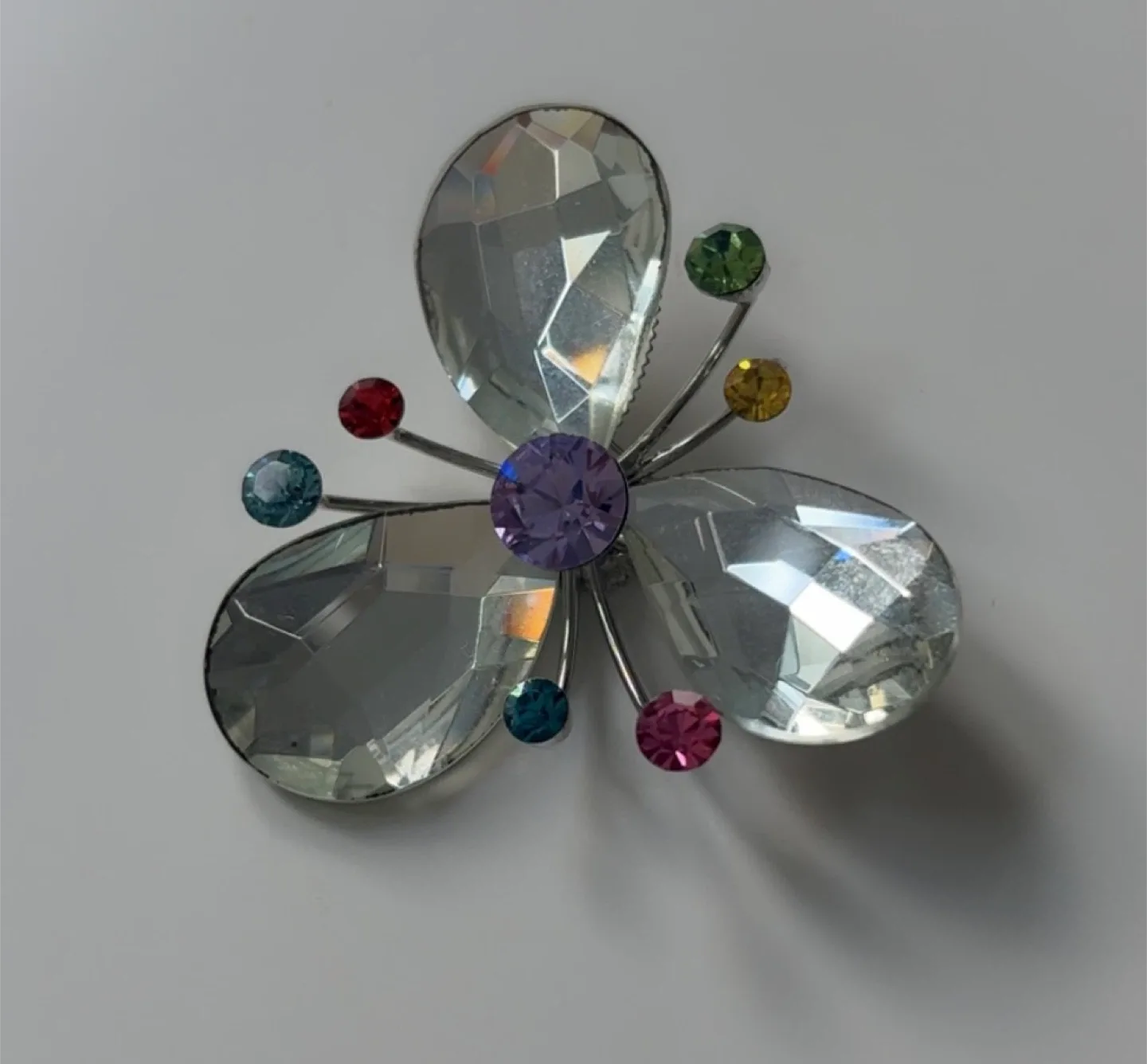 Beautiful Rhinestone Flower Brooch Pin image indicator(2)