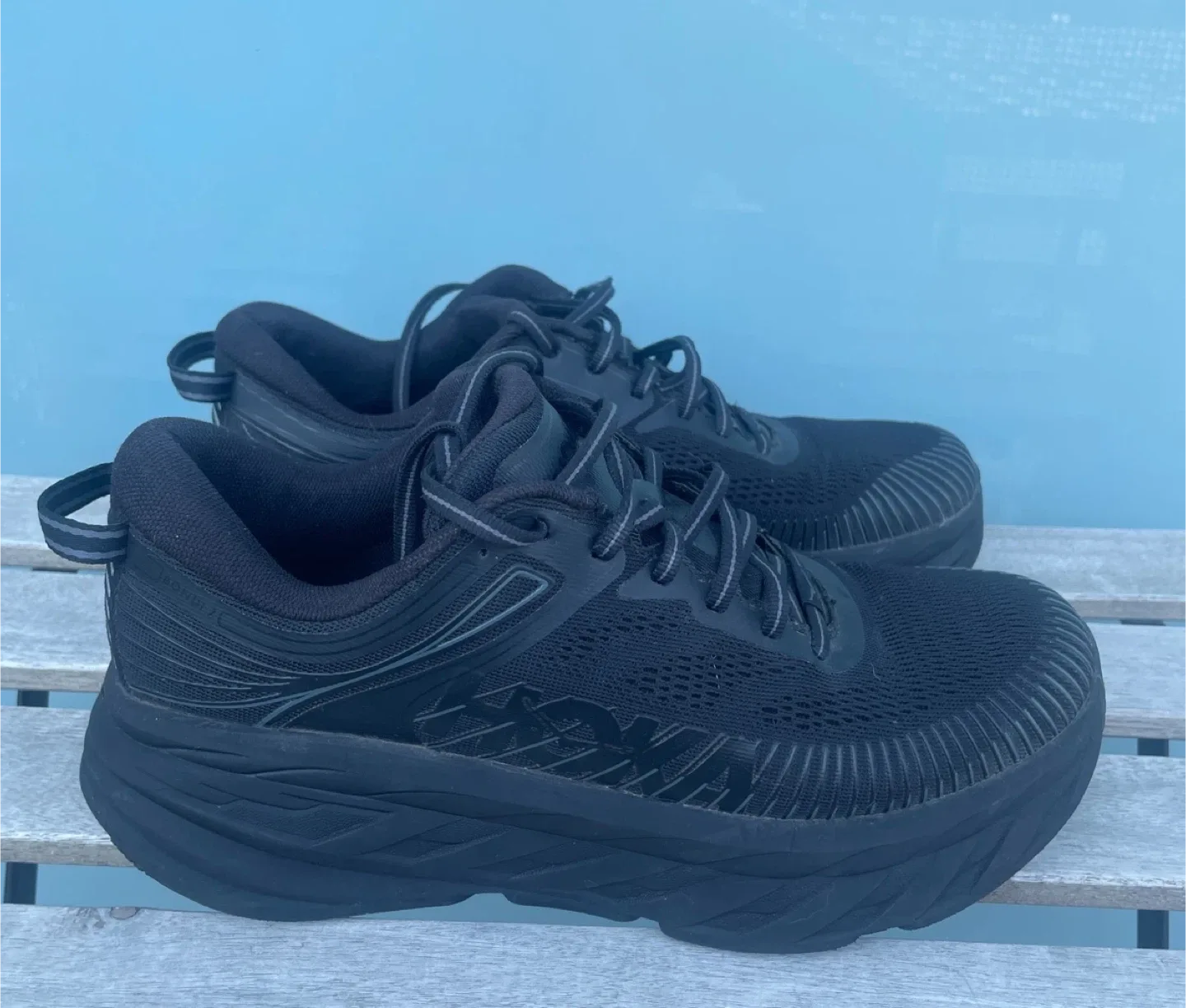 Hoka Bondi 7 Women's Triple Black Running Shoes Size 9 thumbnail