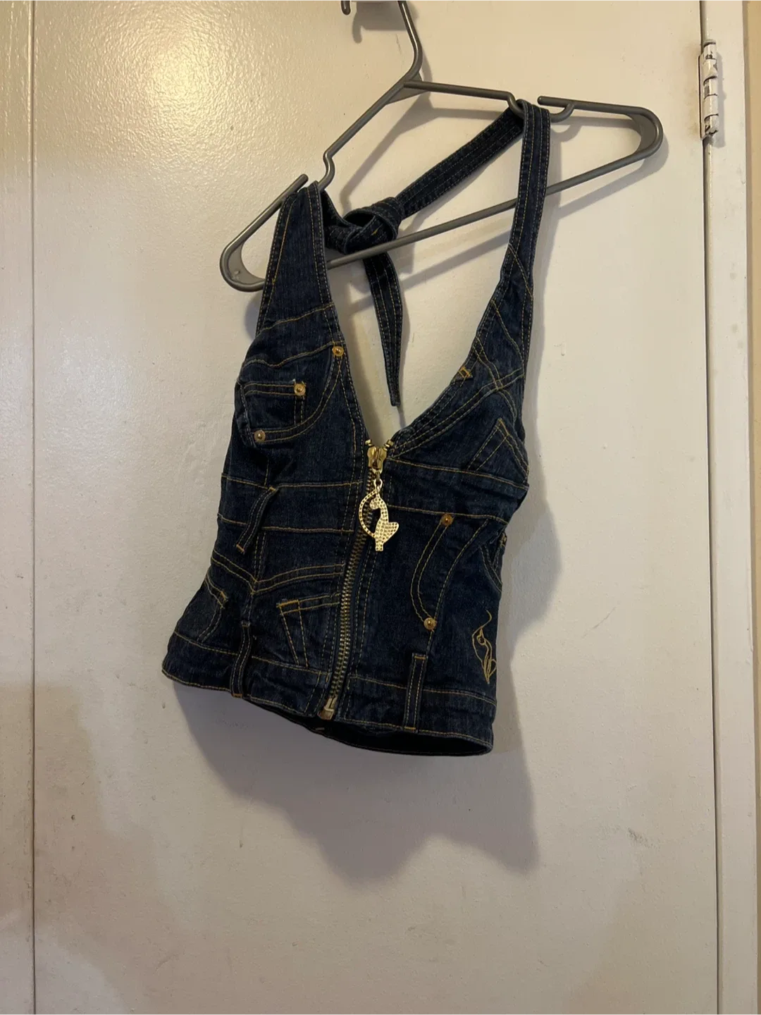 Denim Halter Top thumbnail